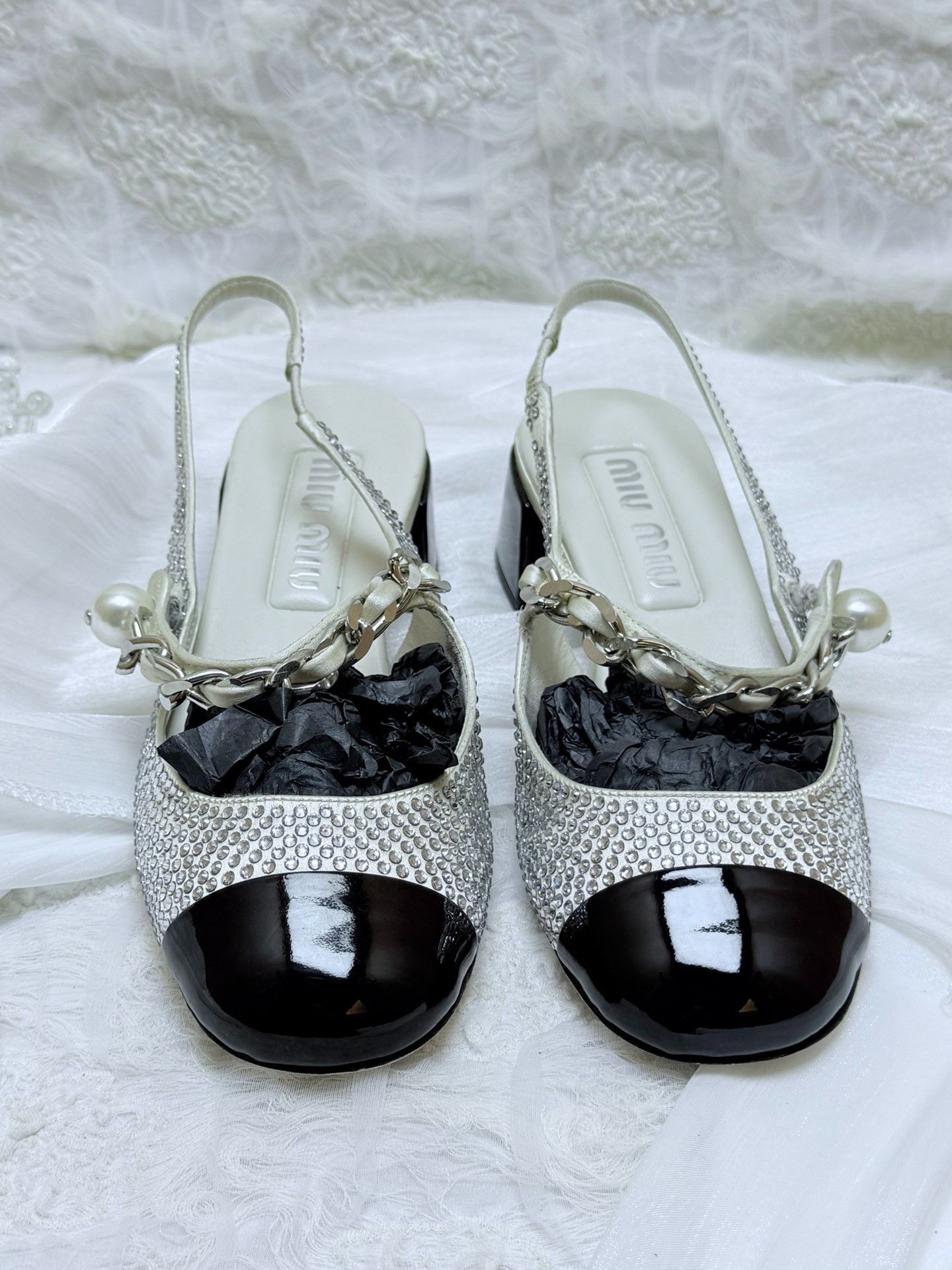 Miu Miu Miu Miu Black Sandals us_5 Women Size US 5 / IT 35 - 3 Thumbnail