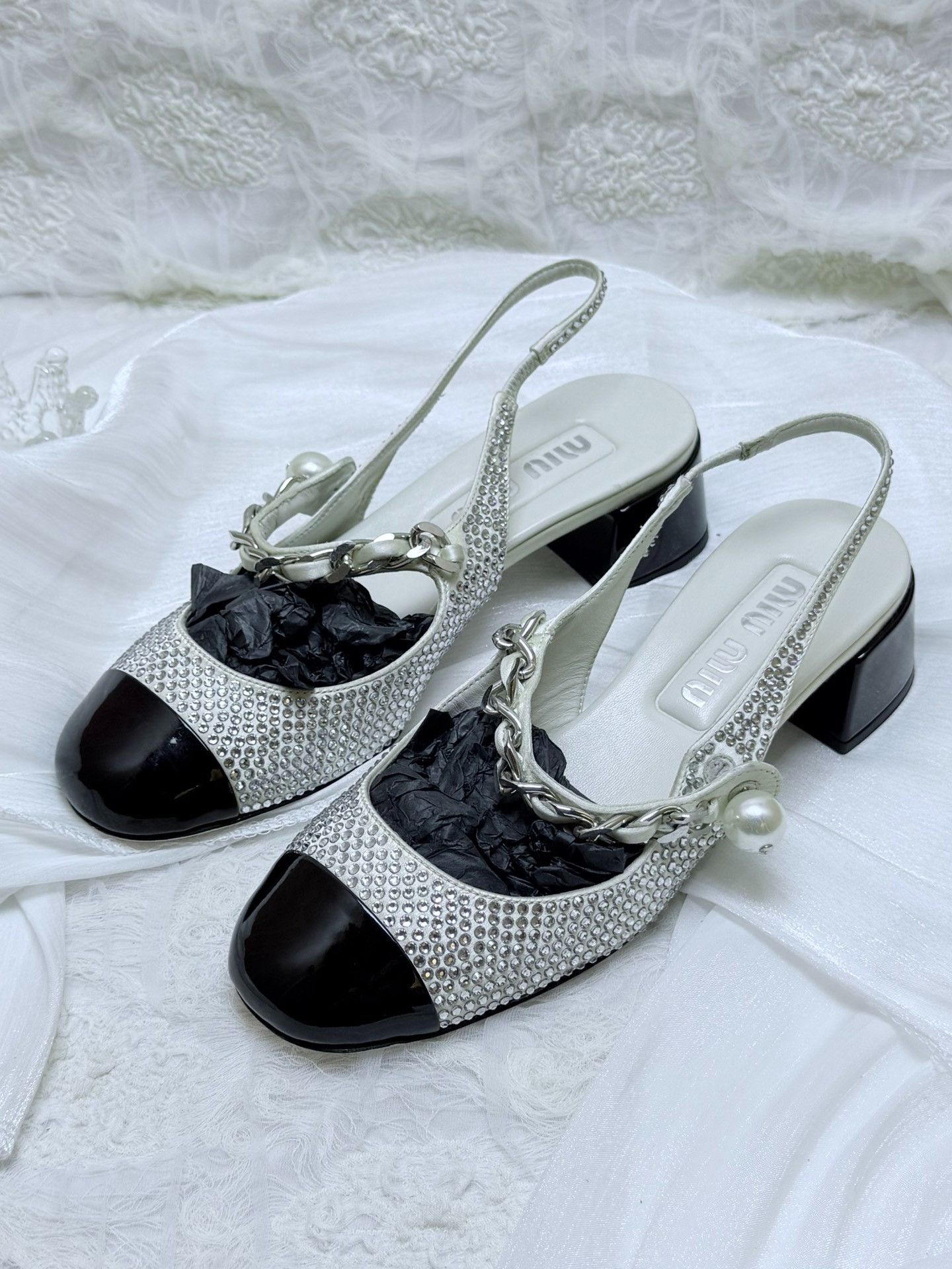 Miu Miu Miu Miu Black Sandals us_5 Women Size US 5 / IT 35 - 2 Thumbnail