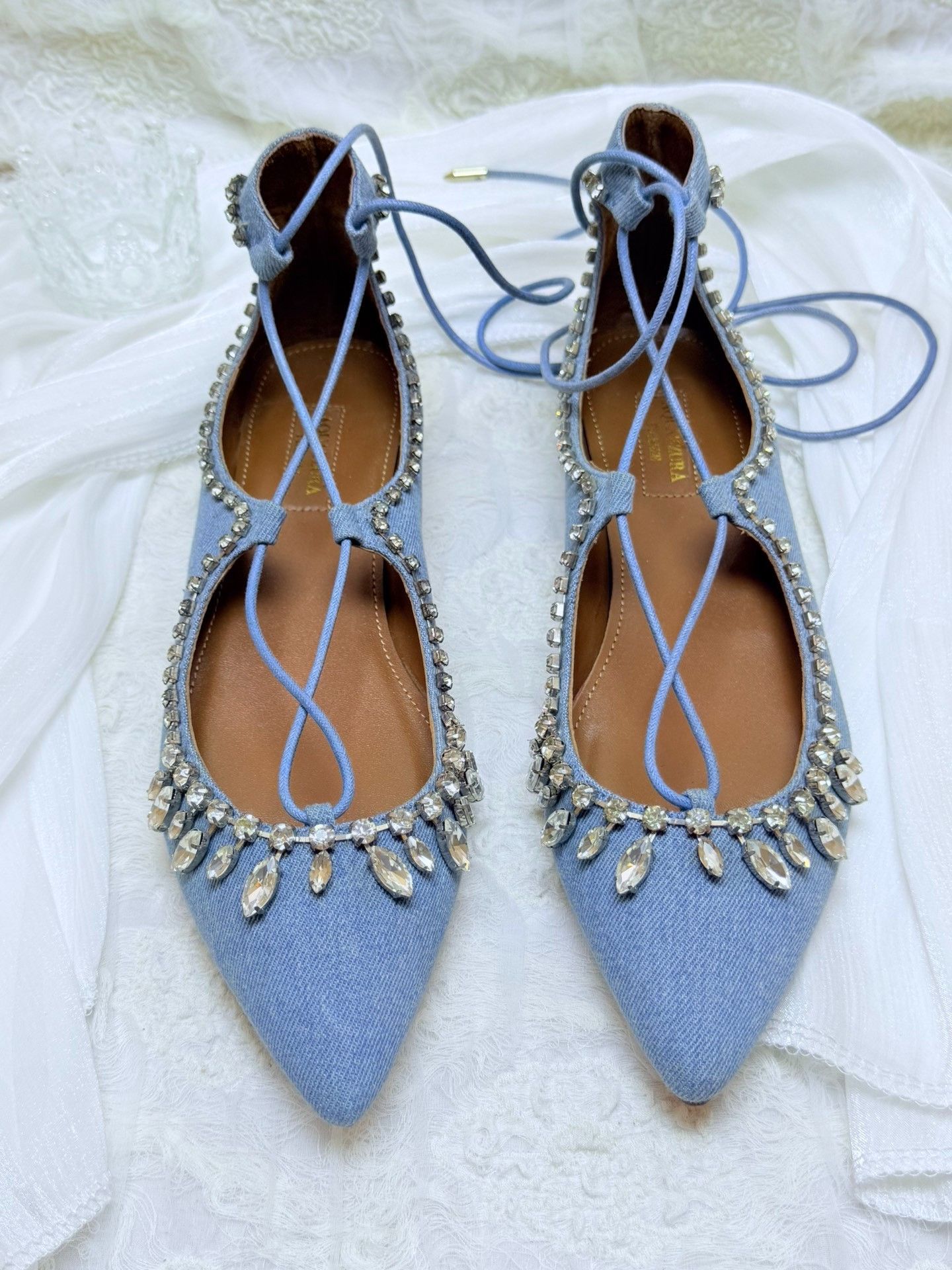 Aquazzura Aquazzura Denim Blue Sandals us_9 Women Size US 9 / IT 39 - 2 Thumbnail