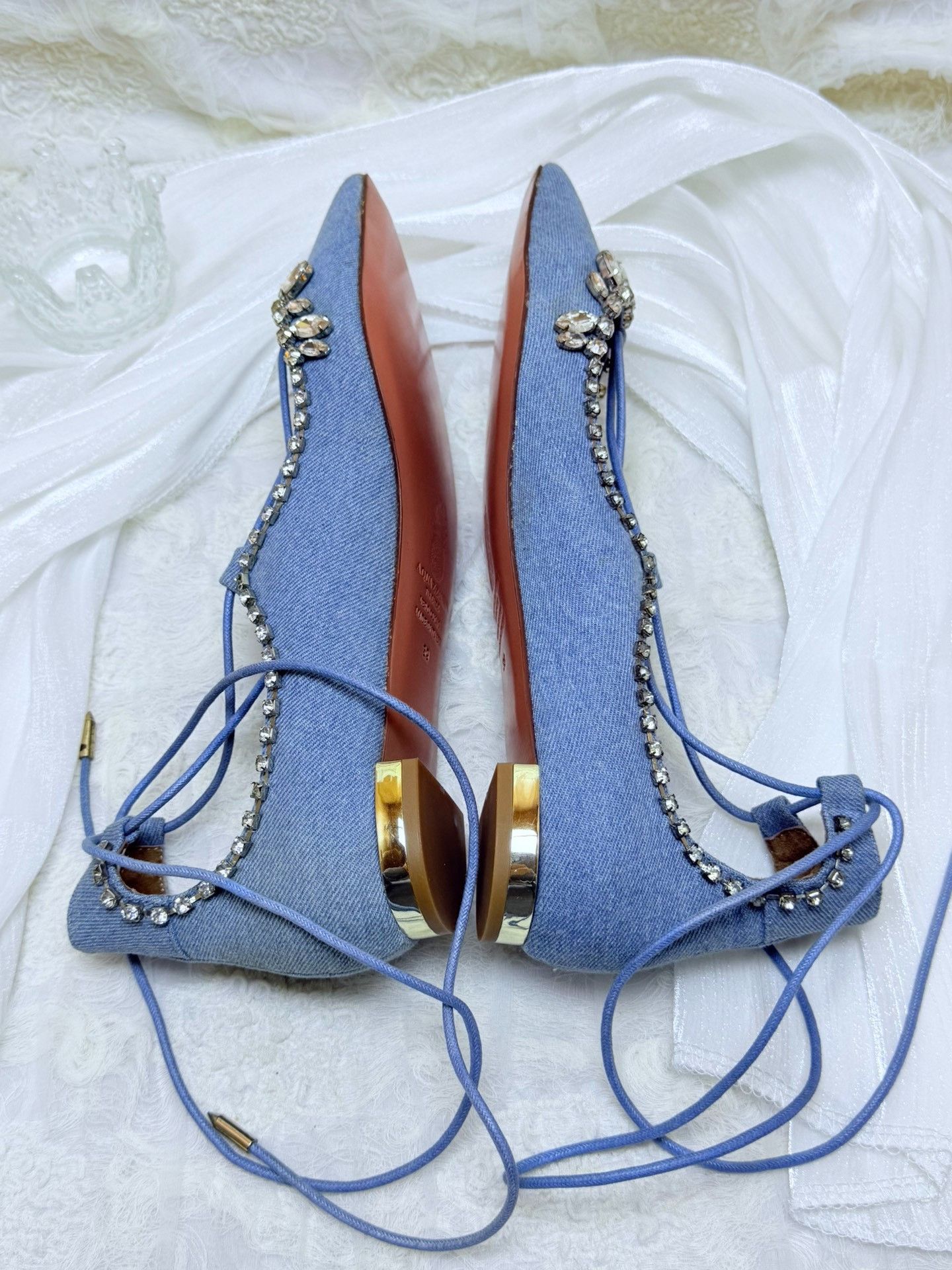 Aquazzura Aquazzura Denim Blue Sandals us_9 Women Size US 9 / IT 39 - 5 Thumbnail