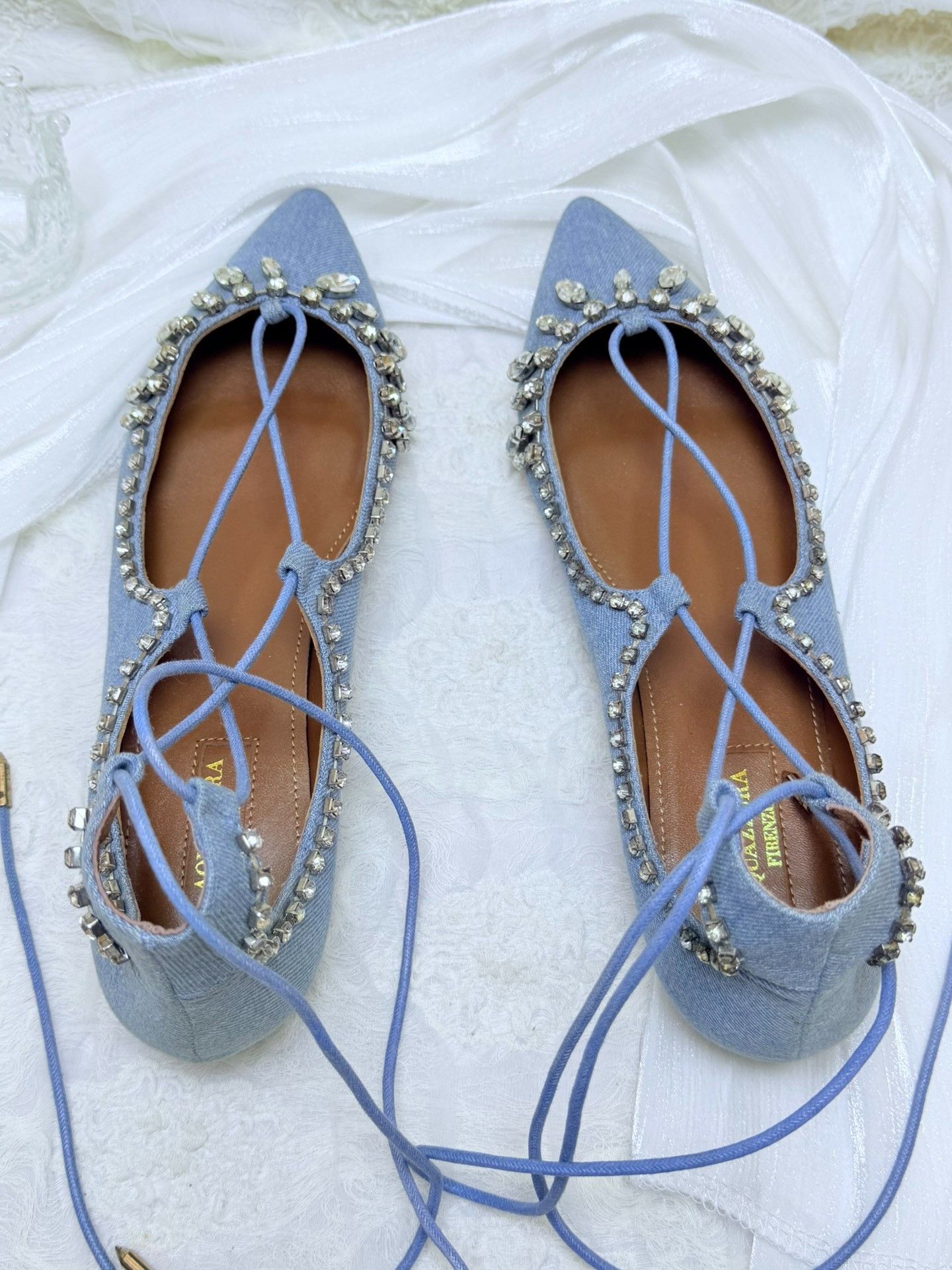 Aquazzura Aquazzura Denim Blue Sandals us_9 Women Size US 9 / IT 39 - 4 Thumbnail