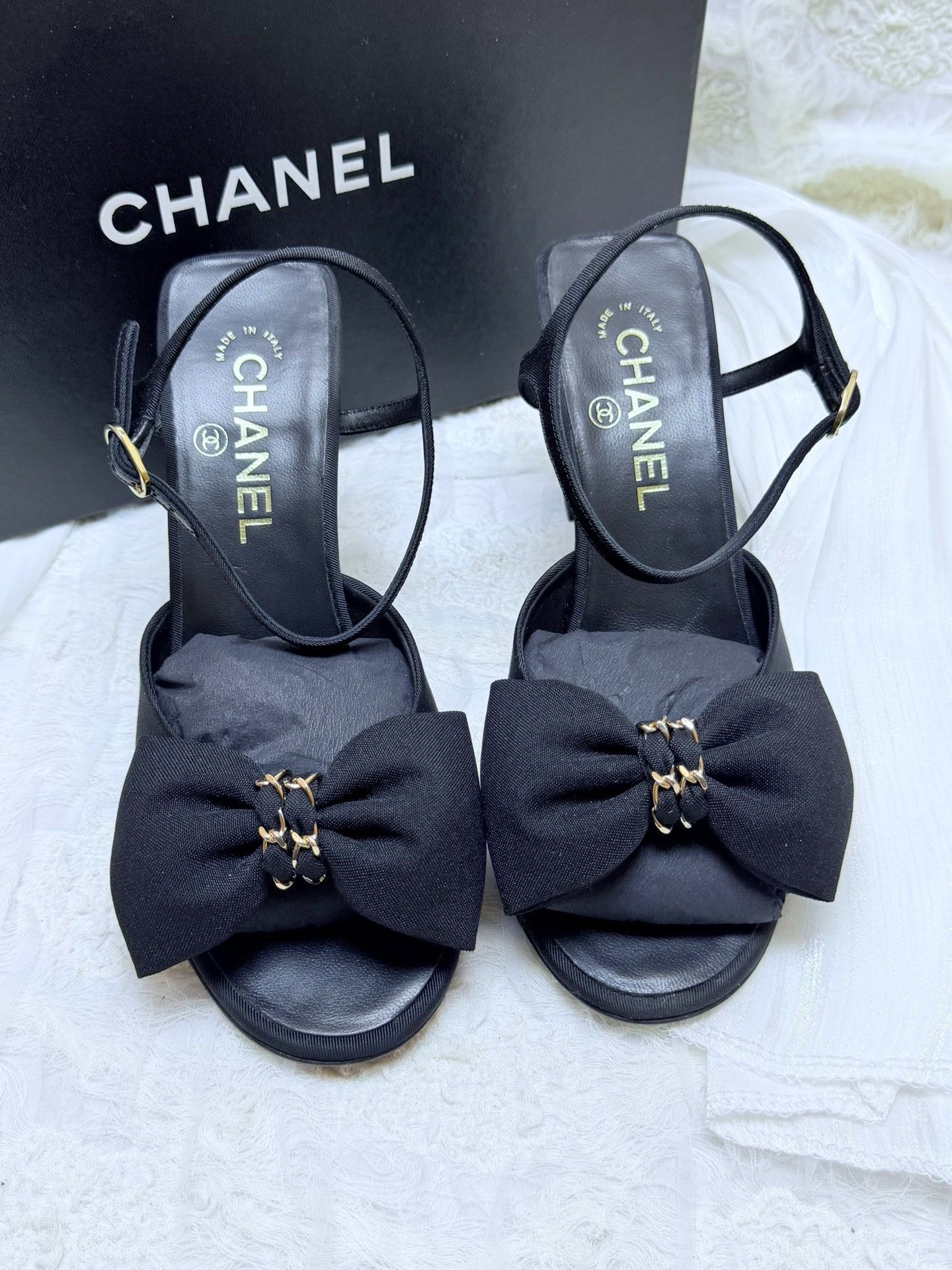 Chanel Chanel Black Sandals us_7 Women Size US 7 / IT 37 - 3 Thumbnail