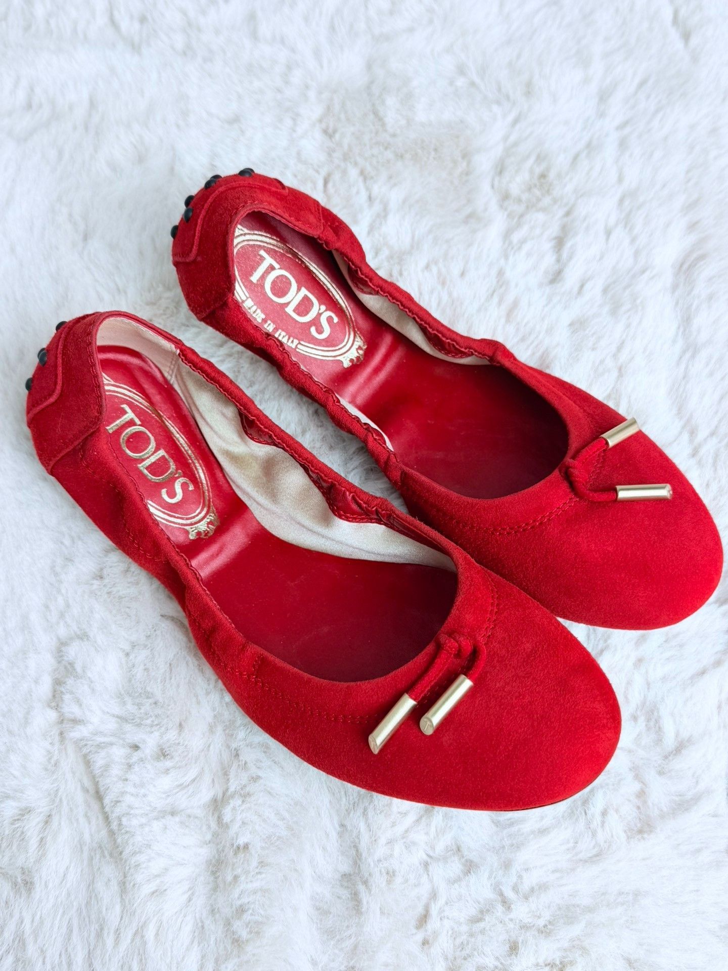 Tod's Tod's Suede Red Lowtop Sneakers us_6 Women Size US 6 / IT 36 - 3 Thumbnail