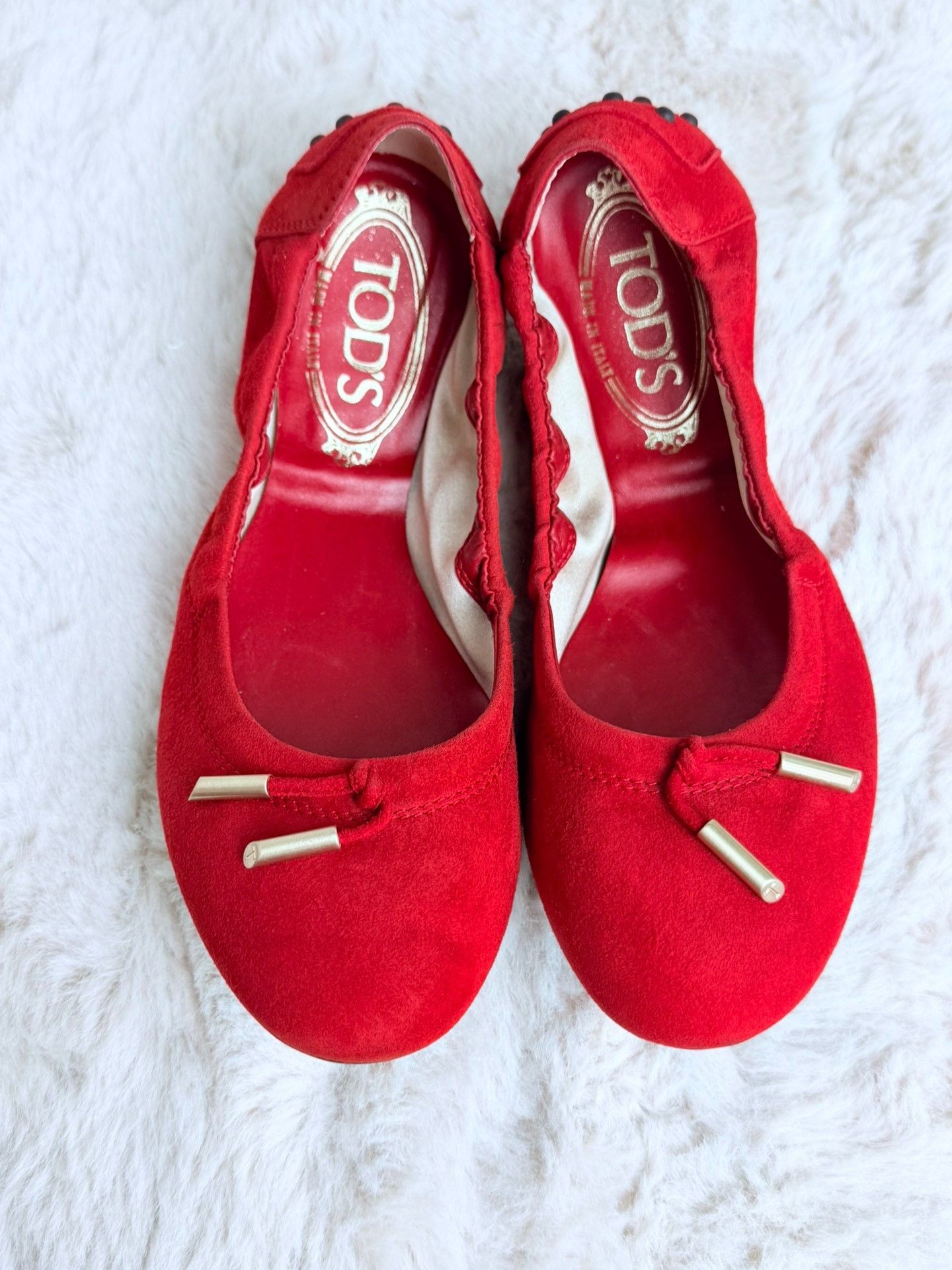 Tod's Tod's Suede Red Lowtop Sneakers us_6 Women Size US 6 / IT 36 - 2 Thumbnail