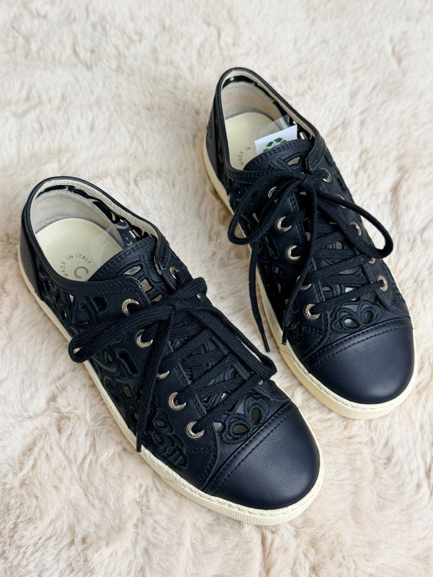 Chanel Chanel Black Lowtop Sneakers us_6-5 Women Size US 6.5 / IT 36.5 - 2 Thumbnail