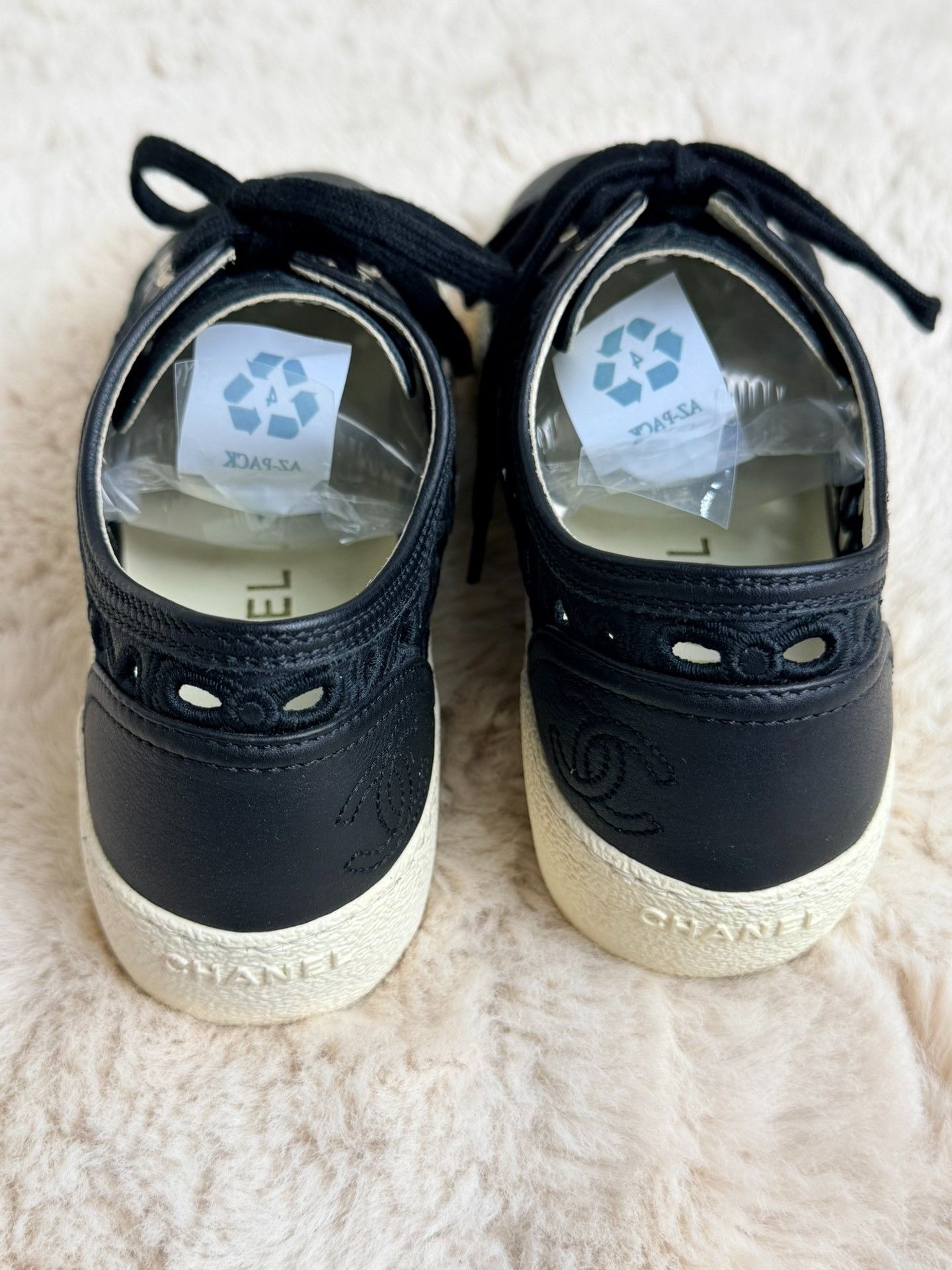 Chanel Chanel Black Lowtop Sneakers us_6-5 Women Size US 6.5 / IT 36.5 - 5 Thumbnail