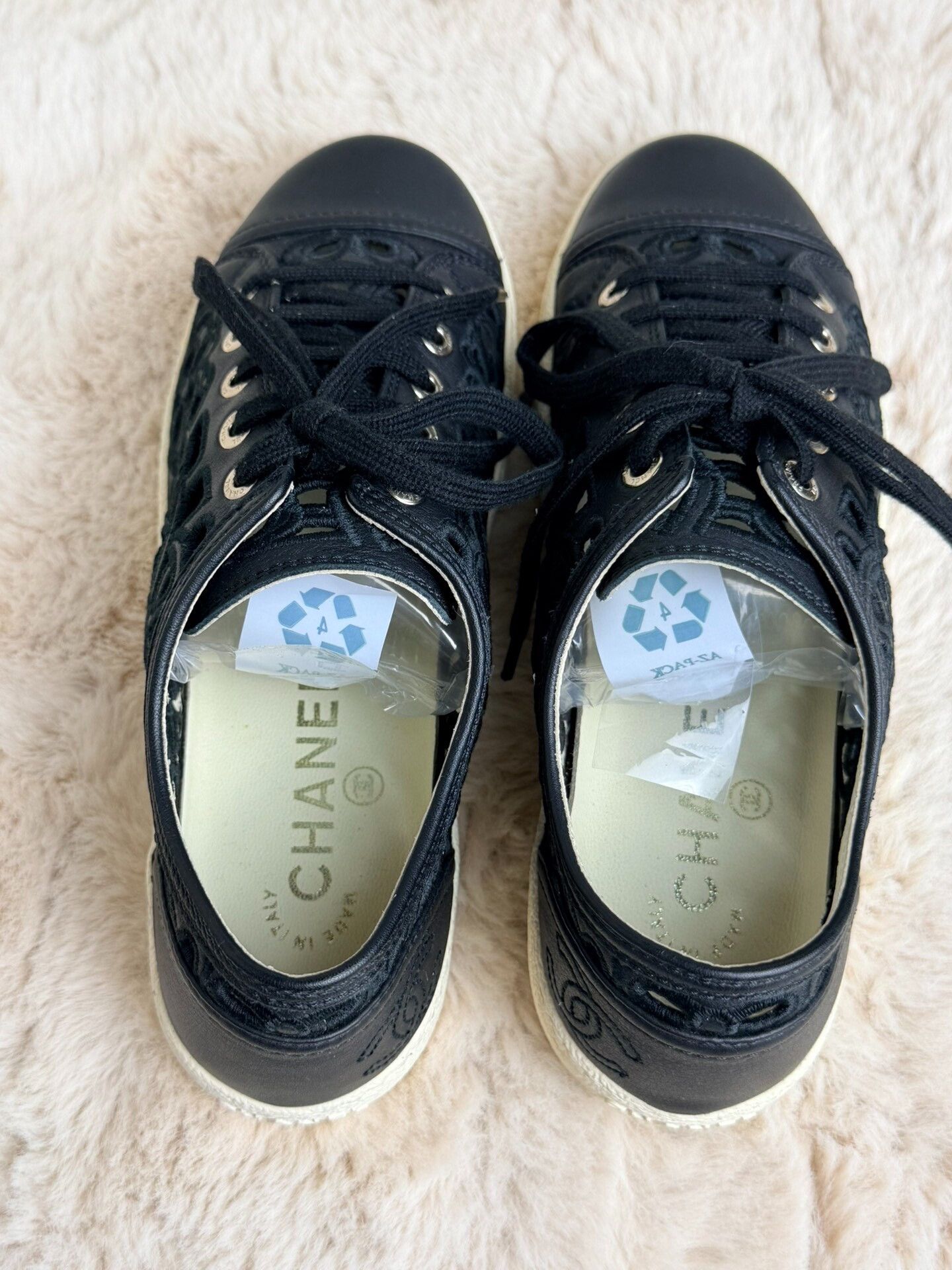 Chanel Chanel Black Lowtop Sneakers us_6-5 Women Size US 6.5 / IT 36.5 - 4 Thumbnail