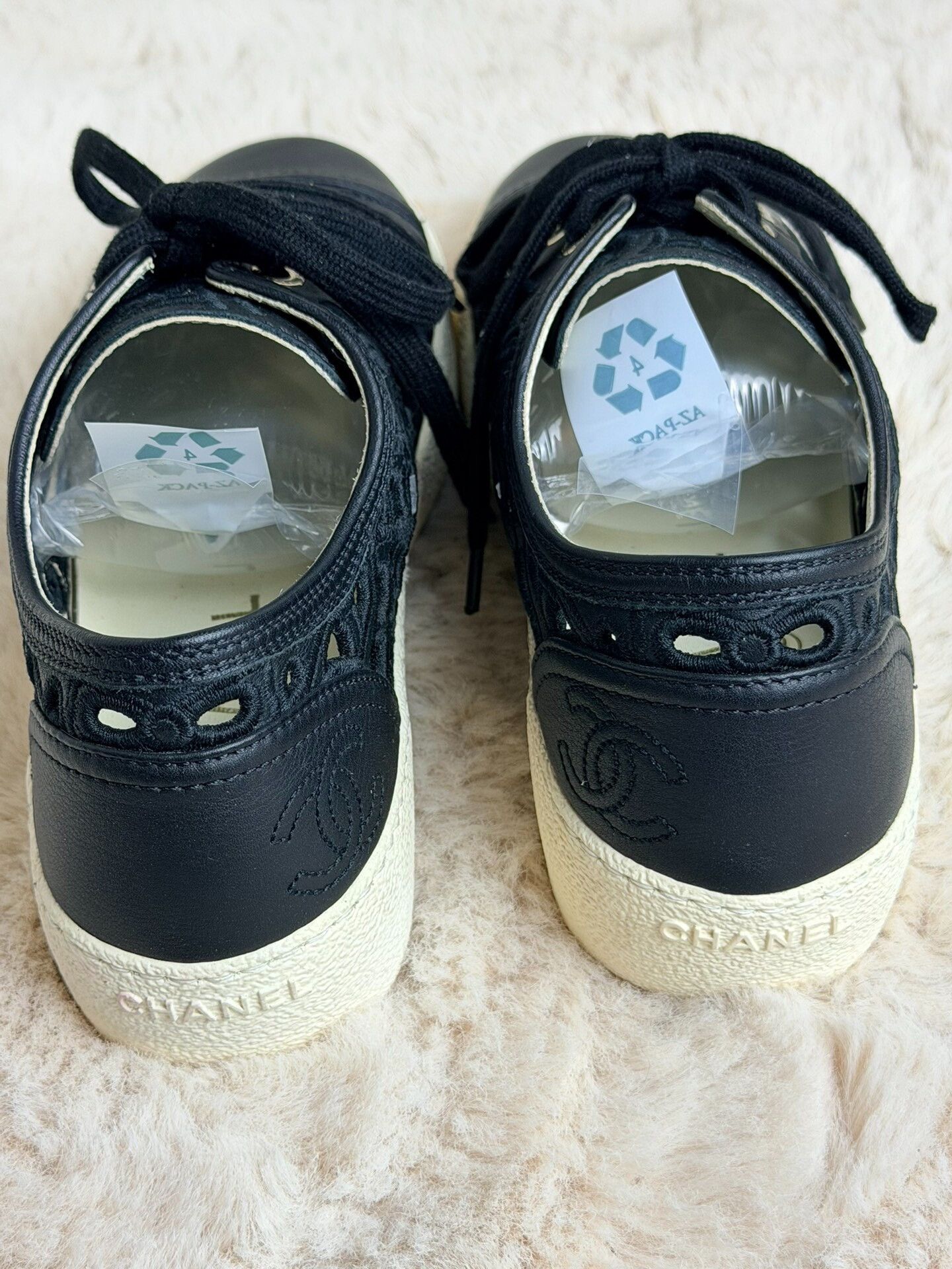 Chanel Chanel Black Lowtop Sneakers us_6-5 Women Size US 6.5 / IT 36.5 - 7 Thumbnail