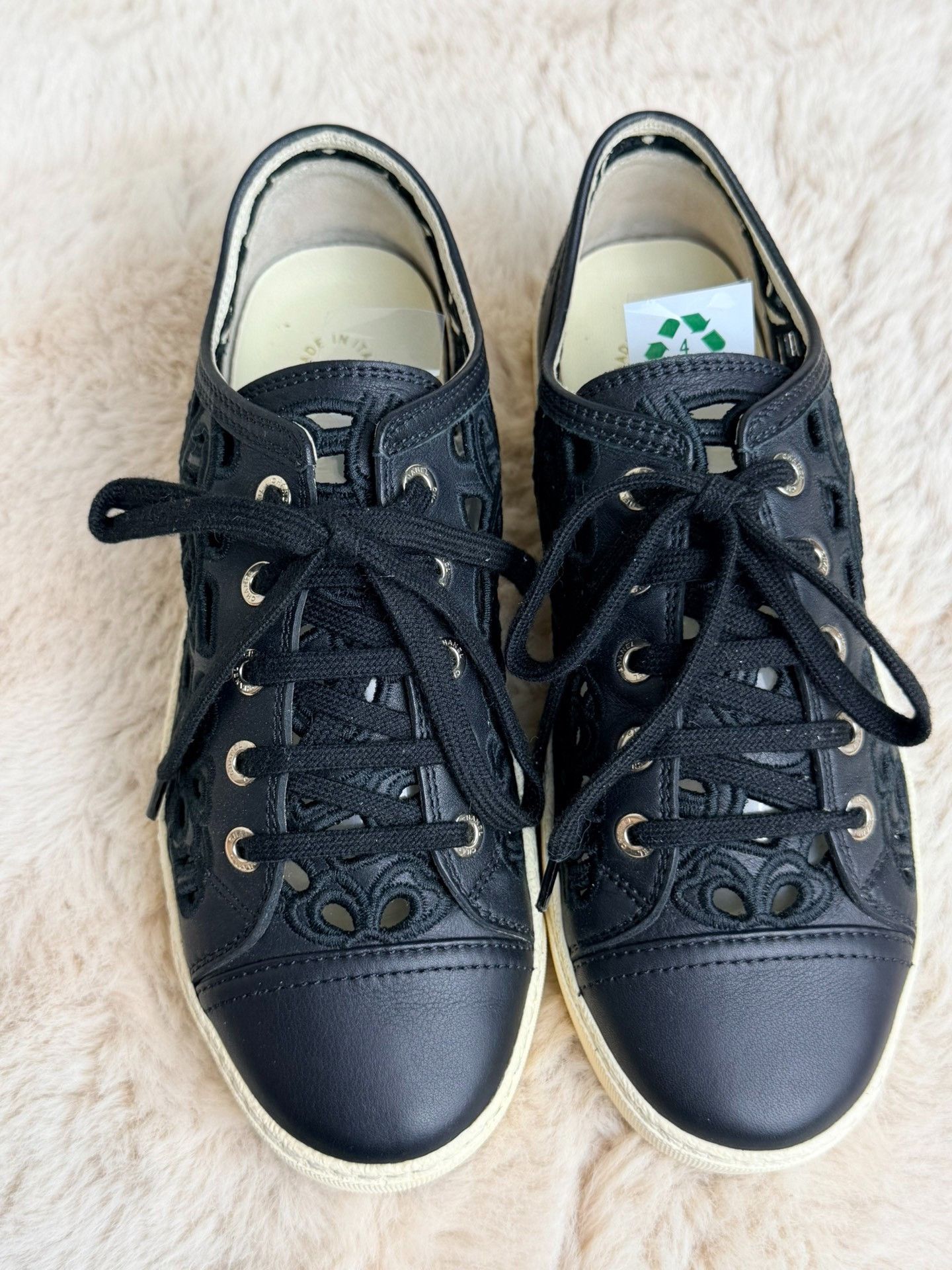 Chanel Chanel Black Lowtop Sneakers us_6-5 Women Size US 6.5 / IT 36.5 - 3 Thumbnail
