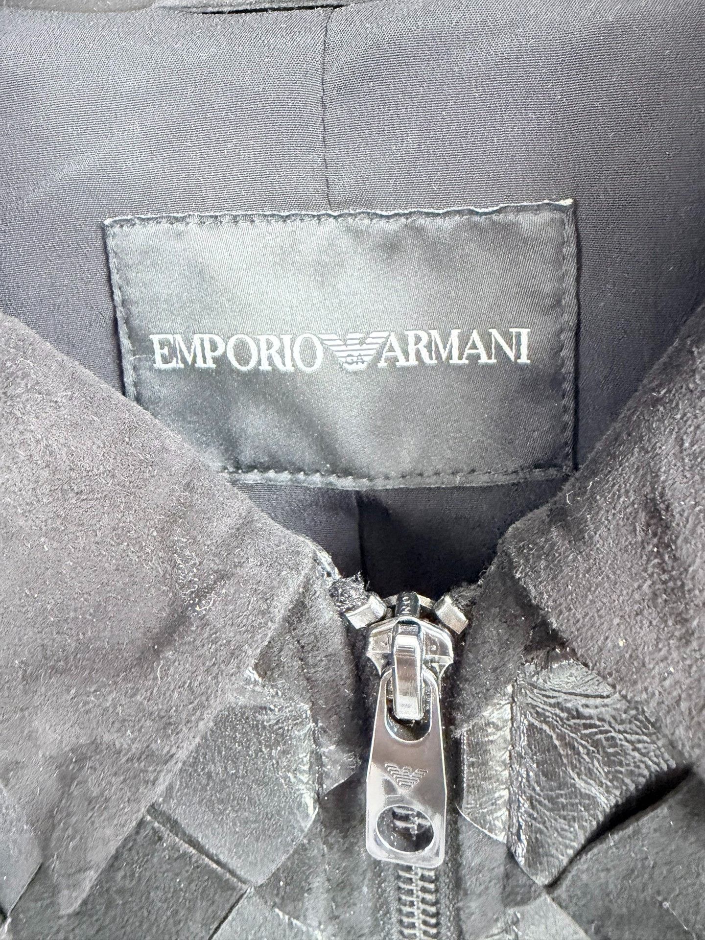 Emporio Armani Emporio Armani Checkered Black Leather Jacket it_44 Women Size M / US 6-8 / IT 42-44 - 3 Thumbnail
