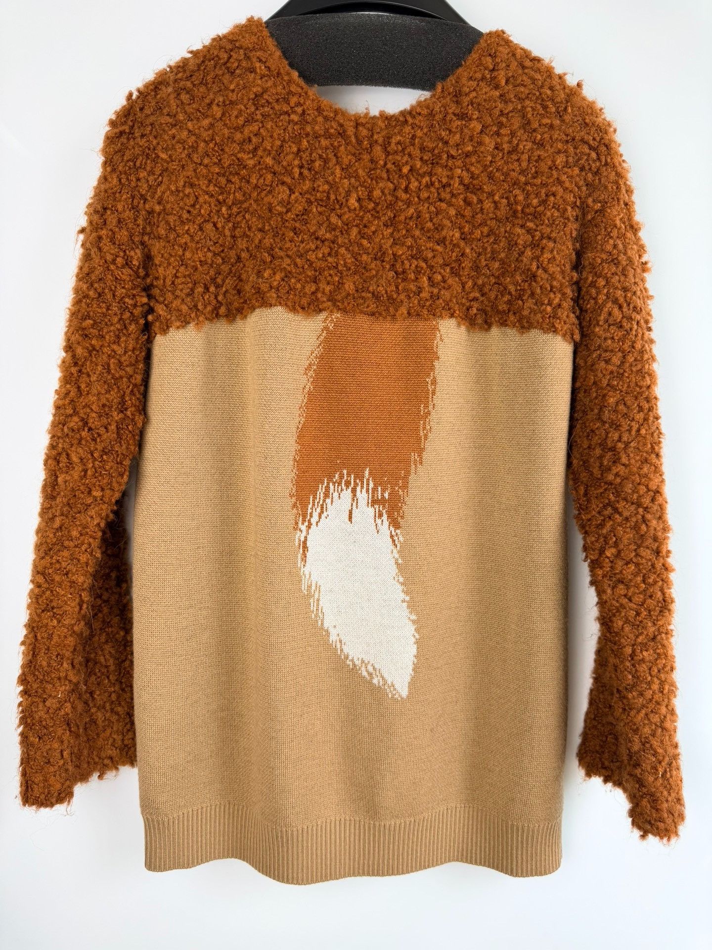 Max Mara Max Mara Patchwork Brown Sweater XS Women Size XS / US 0-2 / IT 36-38 - 2 Thumbnail