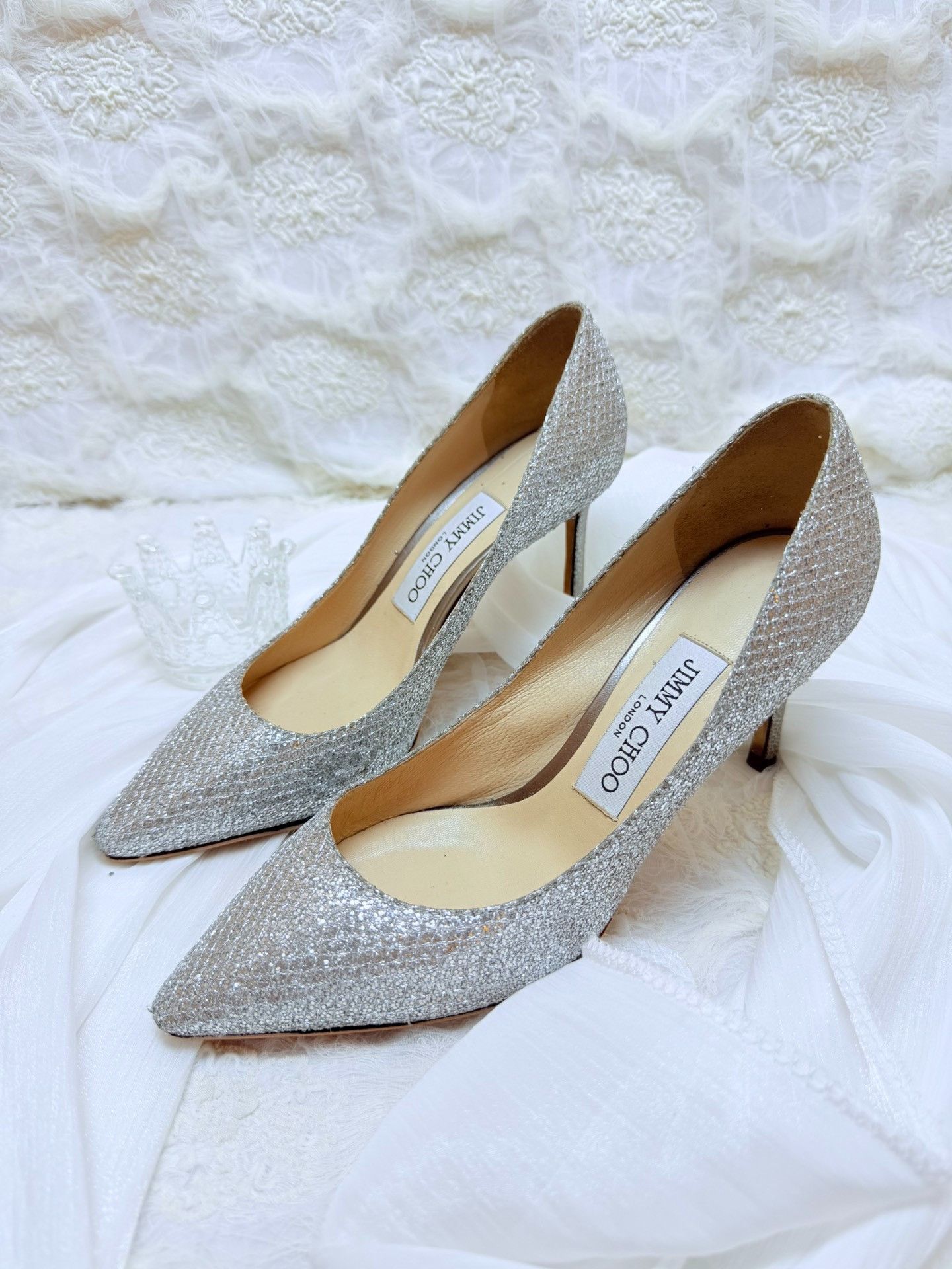 Jimmy Choo Jimmy Choo Silver Lowtop Sneakers us_5-5 Women Size US 5.5 / IT 35.5 - 2 Thumbnail