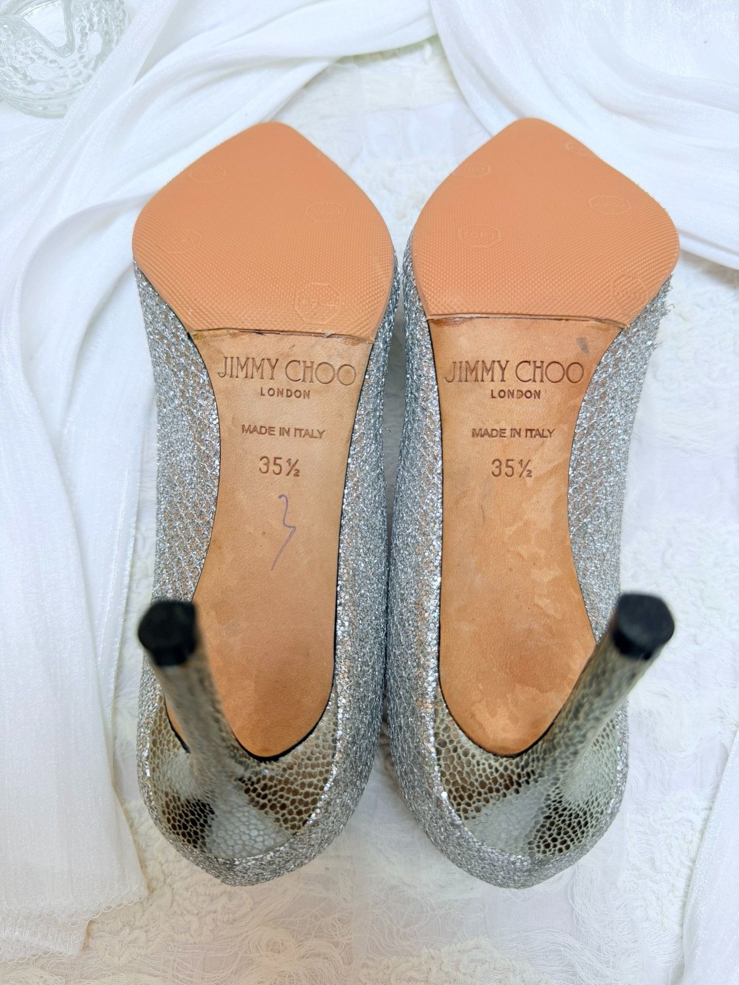 Jimmy Choo Jimmy Choo Silver Lowtop Sneakers us_5-5 Women Size US 5.5 / IT 35.5 - 5 Thumbnail