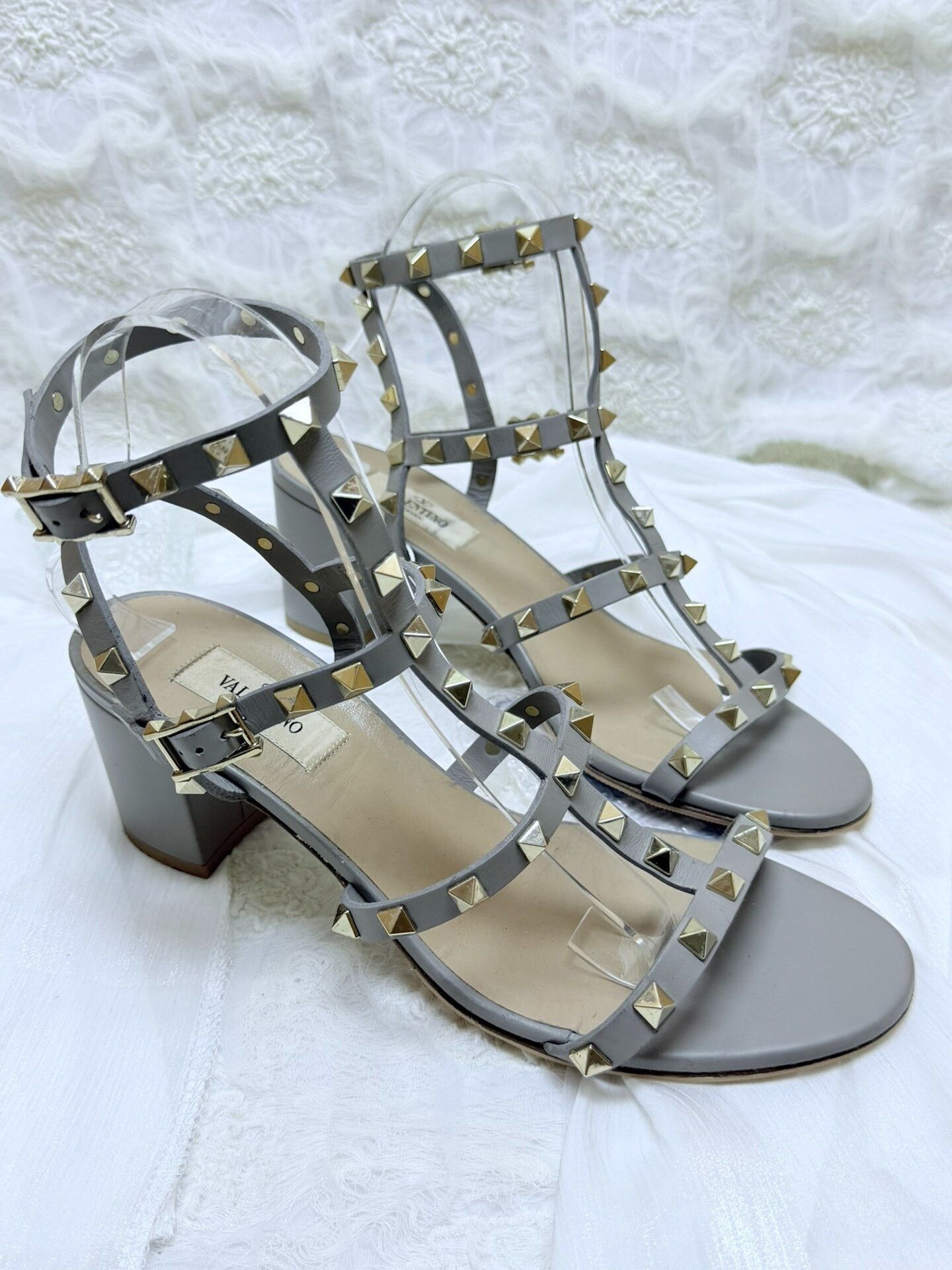 Valentino Valentino Gray Sandals us_9-5 Women Size US 9.5 / IT 39.5 - 2 Thumbnail