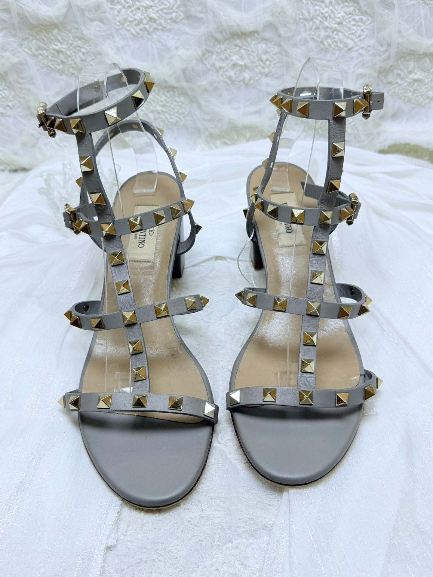 Valentino Valentino Gray Sandals us_9-5 Women Size US 9.5 / IT 39.5 - 3 Thumbnail
