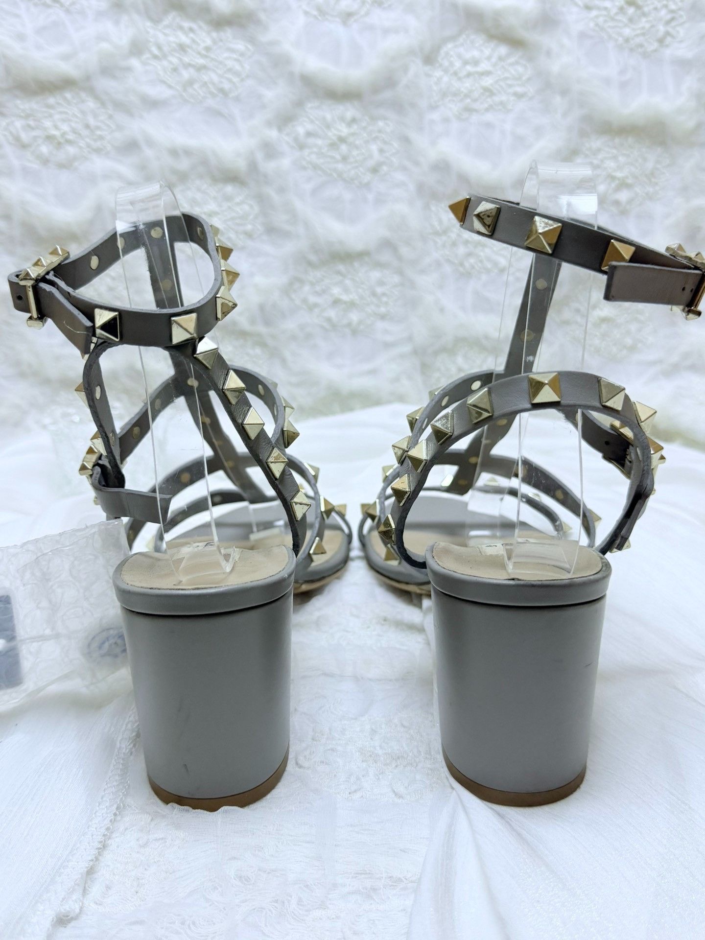 Valentino Valentino Gray Sandals us_9-5 Women Size US 9.5 / IT 39.5 - 4 Thumbnail