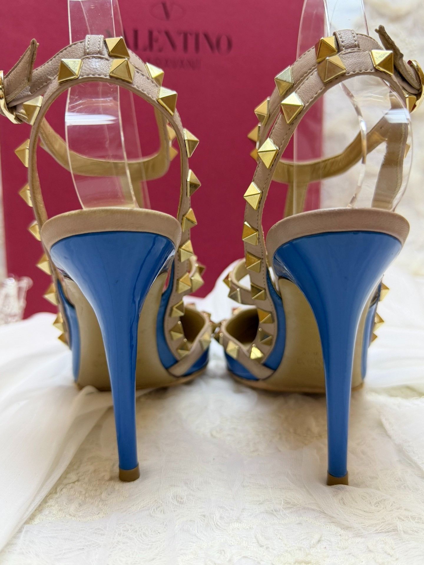 Valentino Valentino Patent Blue Sandals us_6 Women Size US 6 / IT 36 - 4 Thumbnail
