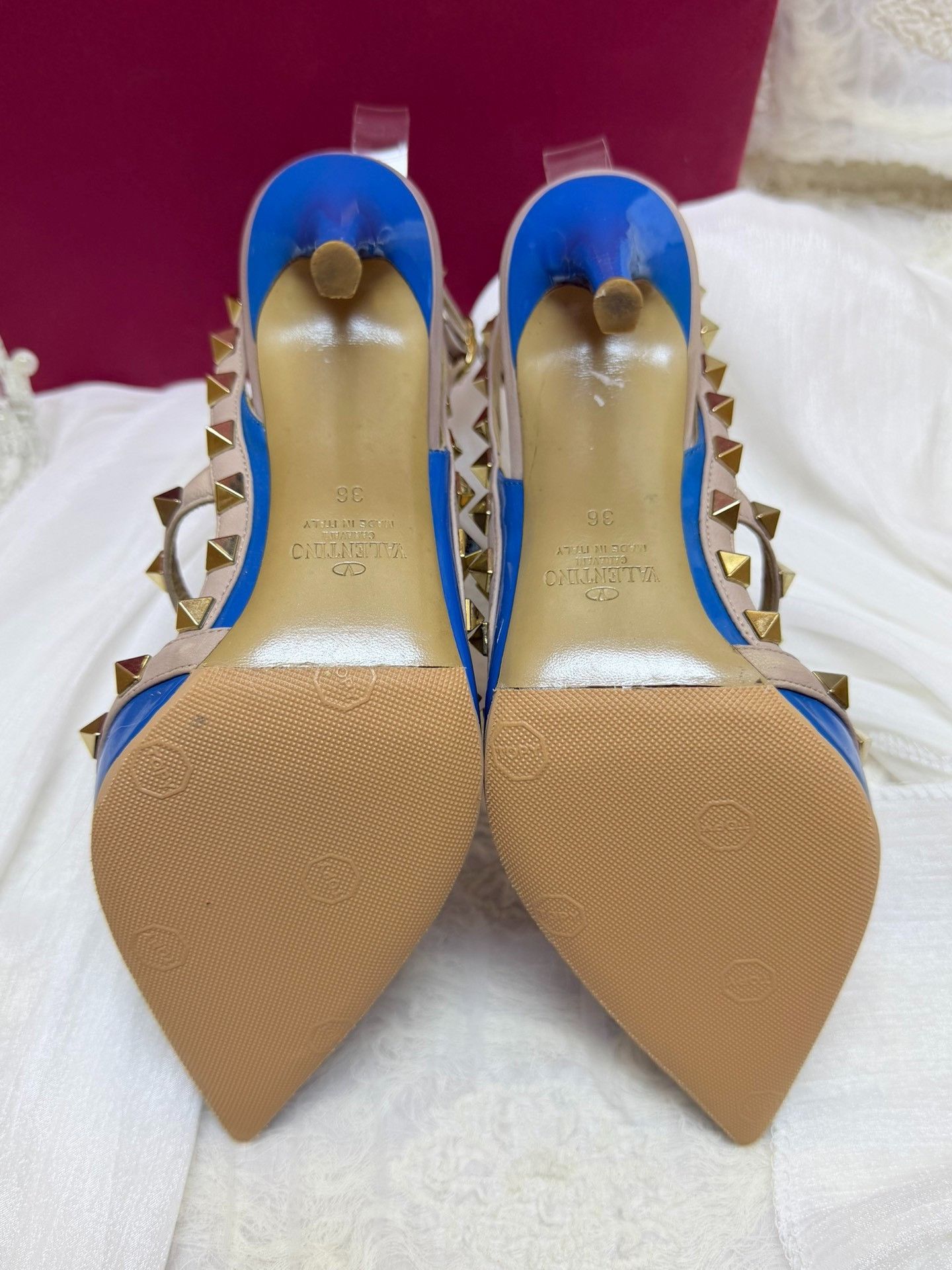 Valentino Valentino Patent Blue Sandals us_6 Women Size US 6 / IT 36 - 5 Thumbnail