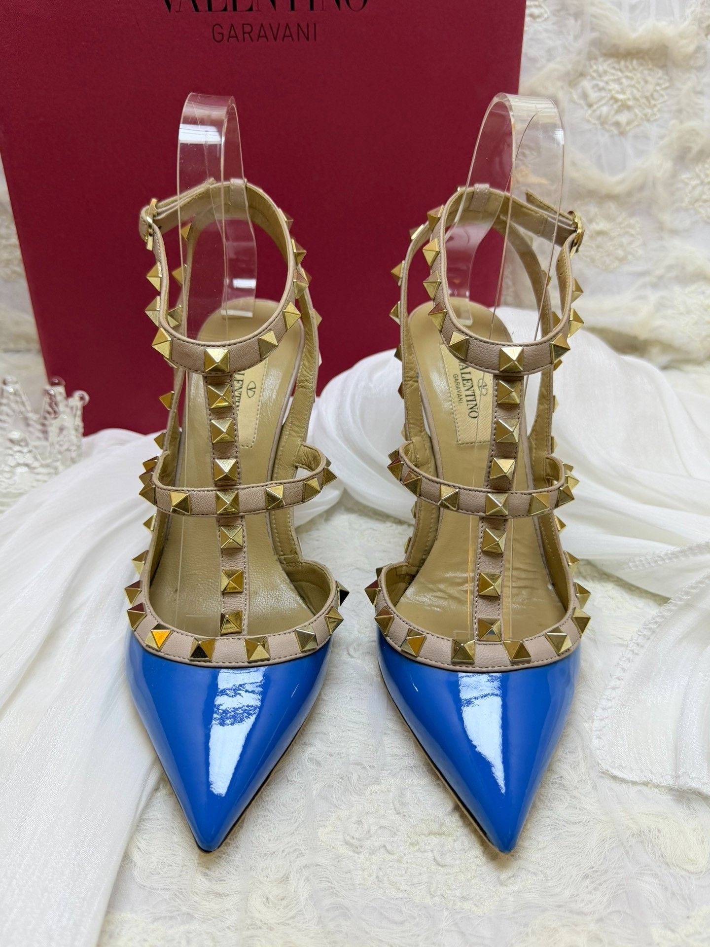 Valentino Valentino Patent Blue Sandals us_6 Women Size US 6 / IT 36 - 3 Thumbnail