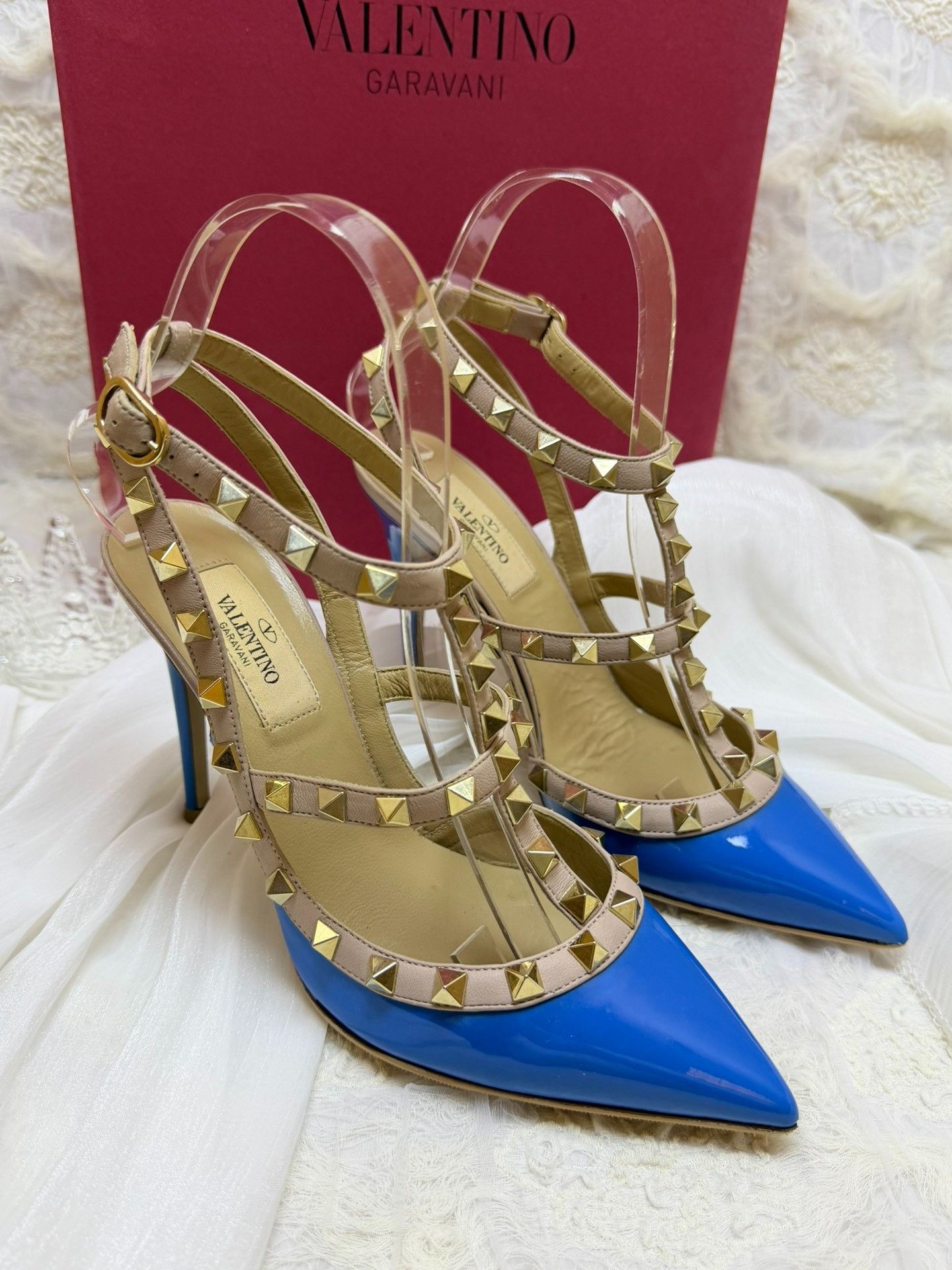 Valentino Valentino Patent Blue Sandals us_6 Women Size US 6 / IT 36 - 2 Thumbnail
