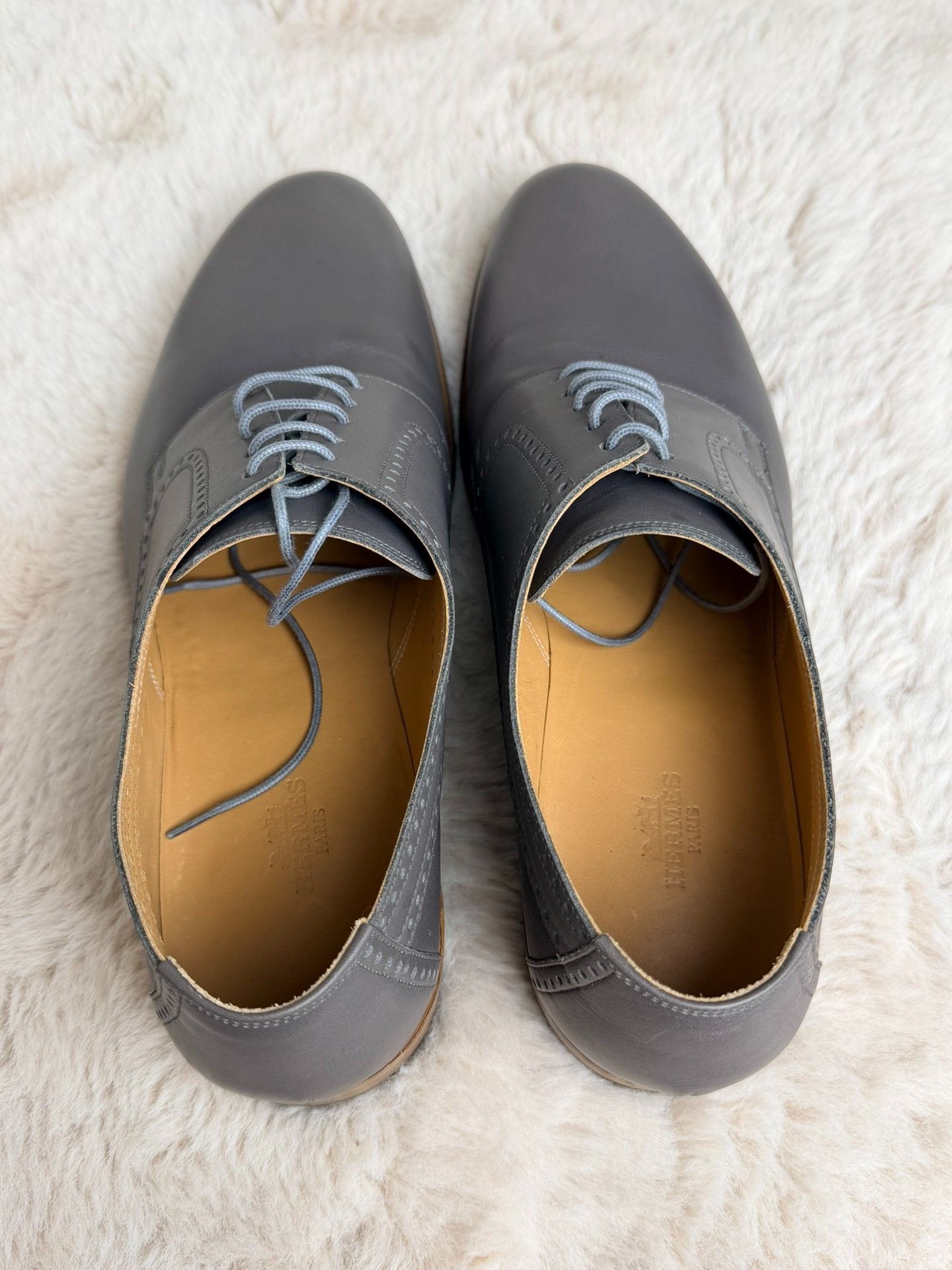Hermes Hermes Leather Gray Lowtop Sneakers 6 Men Size US 6 / EU 39 - 4 Thumbnail