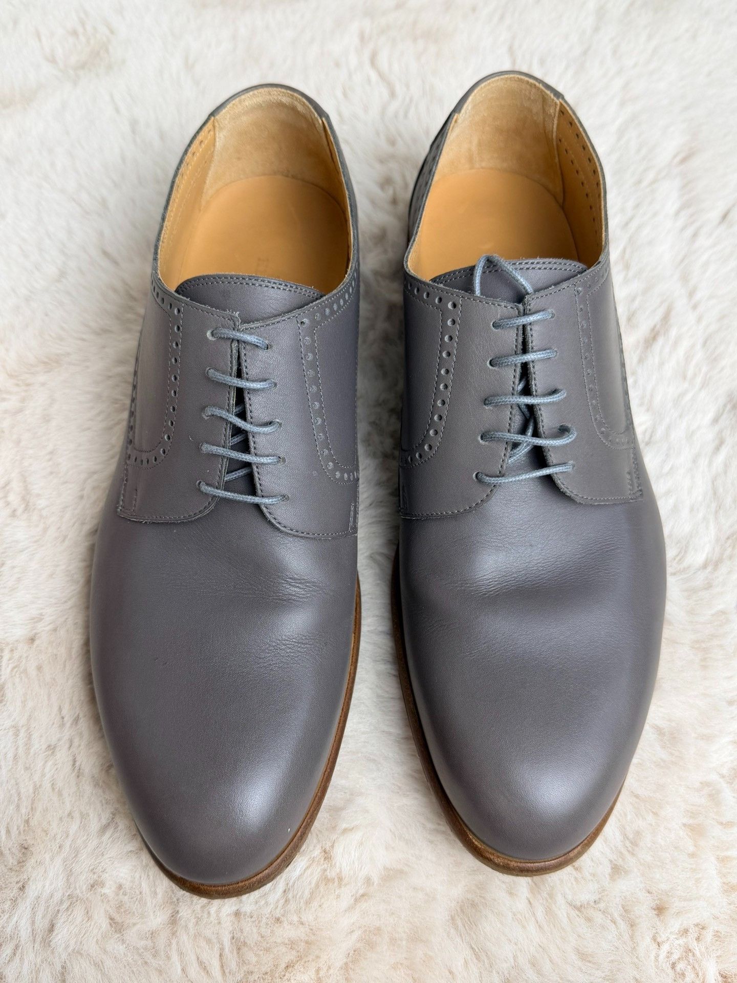 Hermes Hermes Leather Gray Lowtop Sneakers 6 Men Size US 6 / EU 39 - 3 Thumbnail