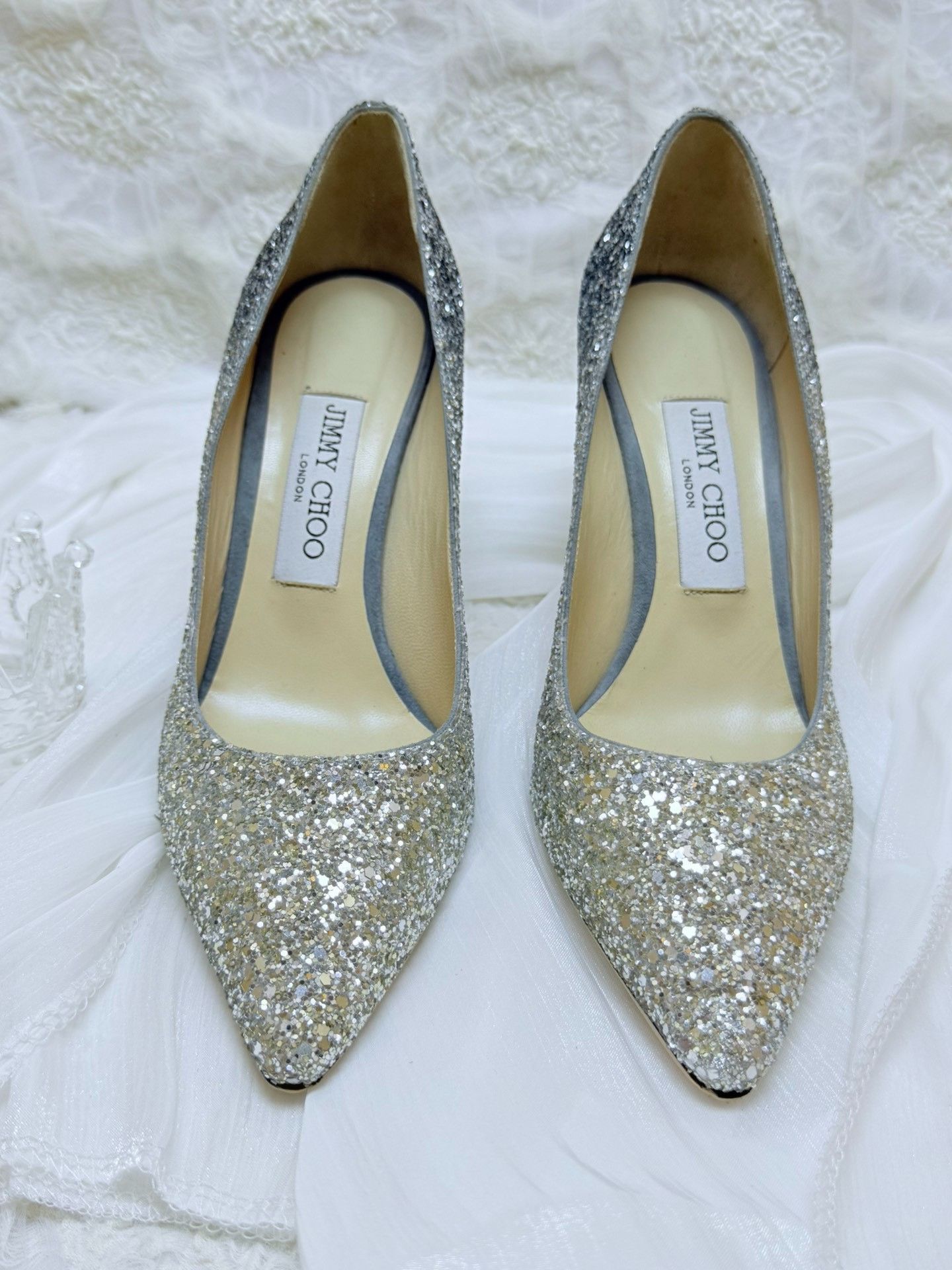 Jimmy Choo Jimmy Choo Silver Lowtop Sneakers us_7 Women Size US 7 / IT 37 - 3 Thumbnail