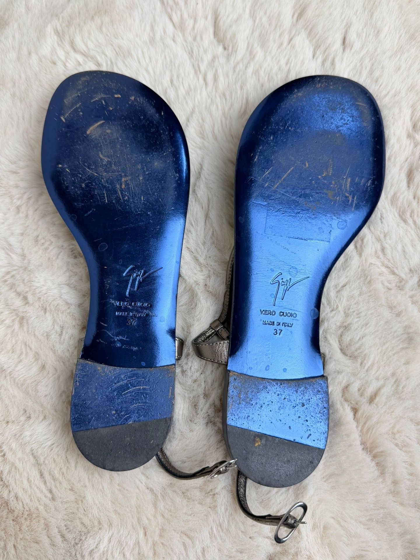 Giuseppe Zanotti Giuseppe Zanotti Blue Sandals us_7 Women Size US 7 / IT 37 - 4 Thumbnail