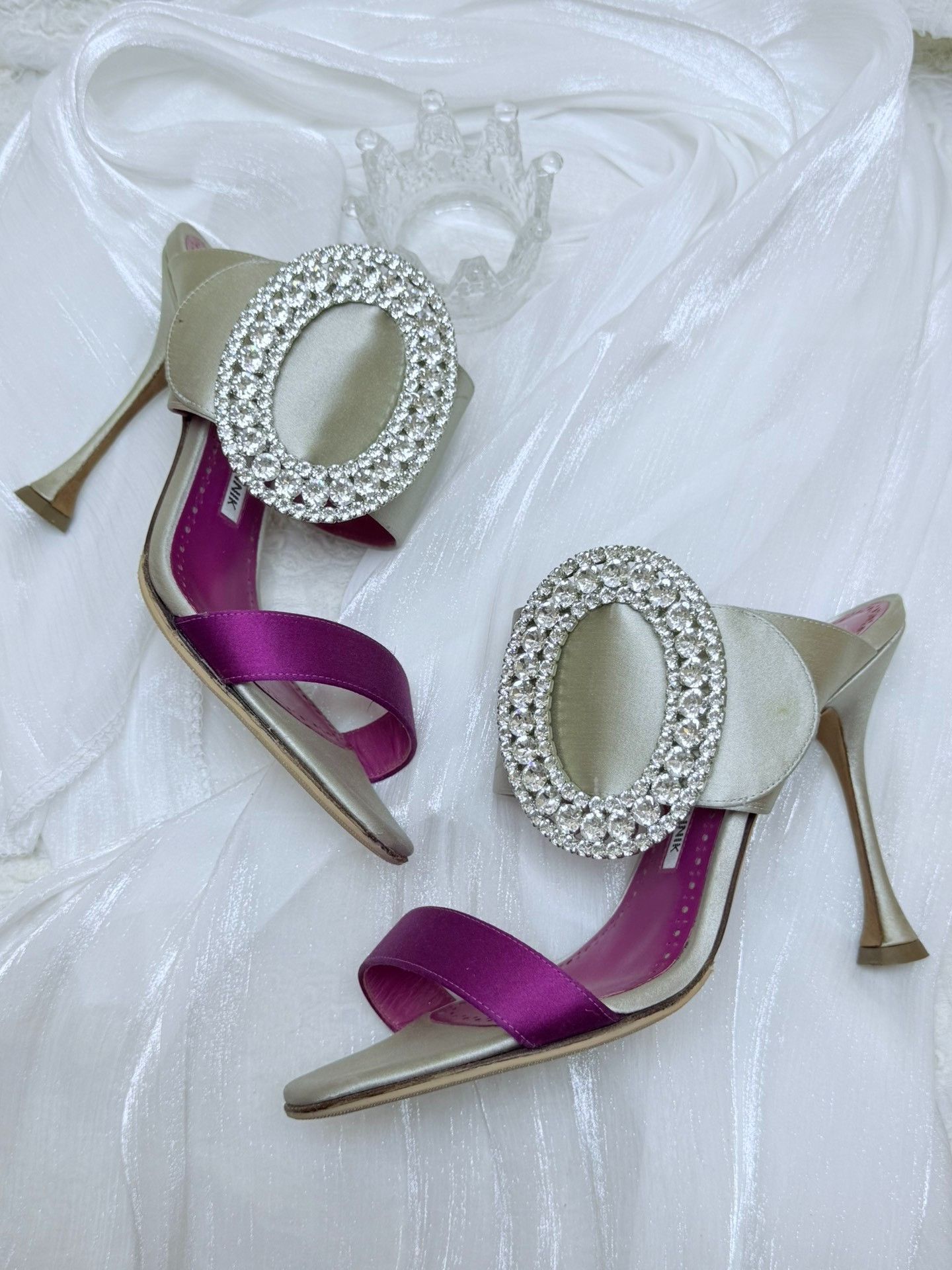 Manolo Blahnik Manolo Blahnik Purple Sandals us_7 Women Size US 7 / IT 37 - 2 Thumbnail