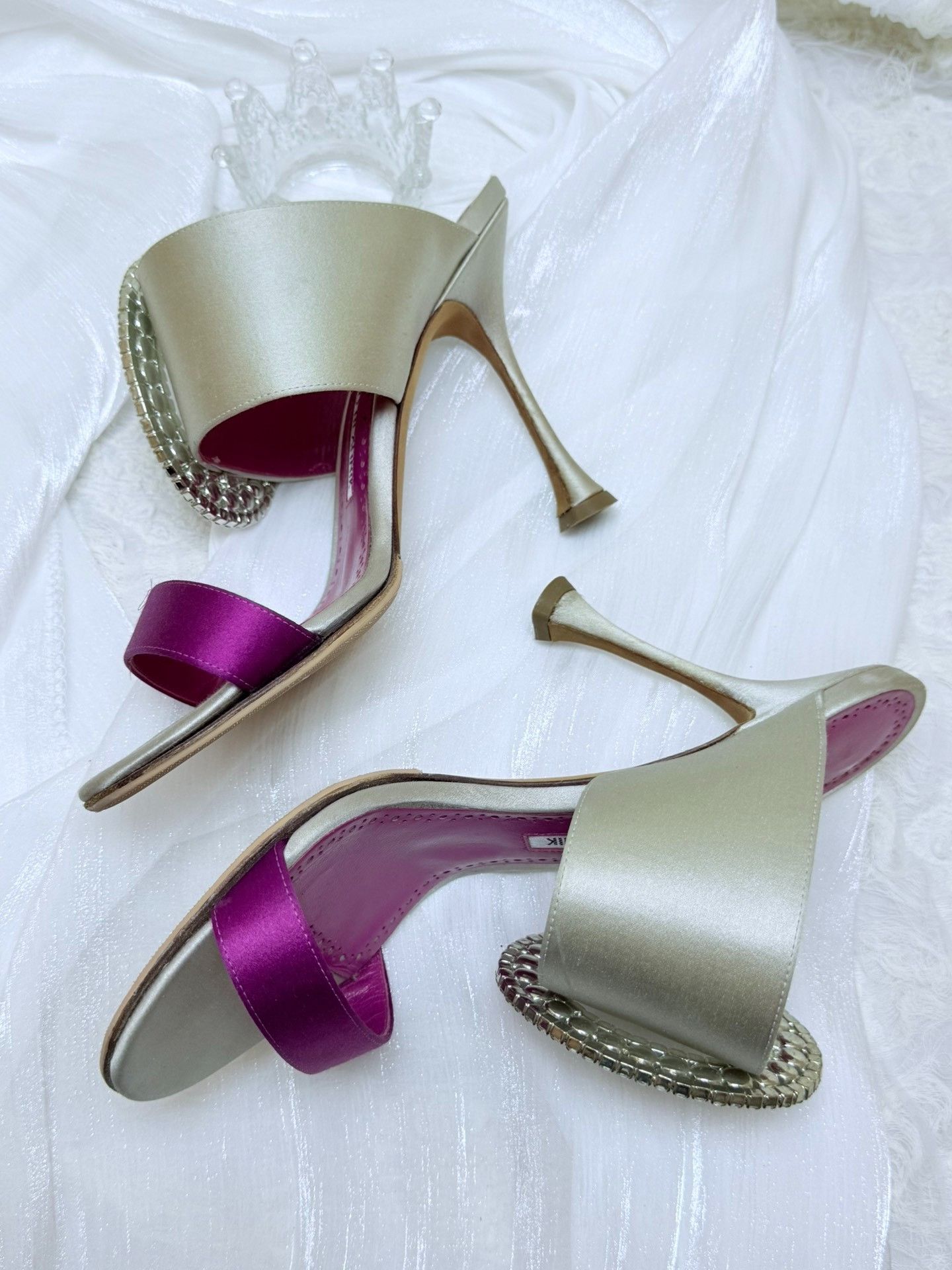 Manolo Blahnik Manolo Blahnik Purple Sandals us_7 Women Size US 7 / IT 37 - 3 Thumbnail