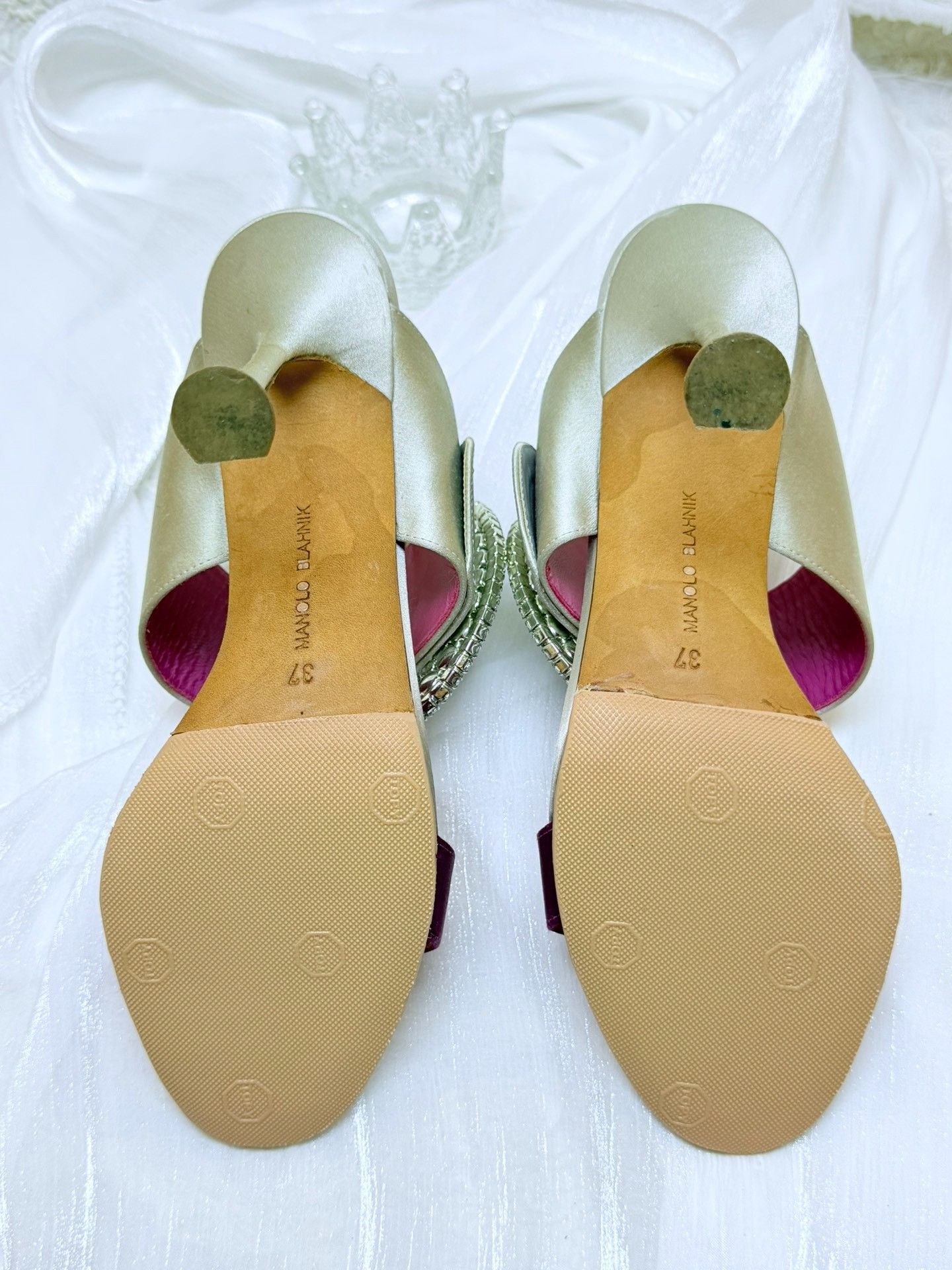 Manolo Blahnik Manolo Blahnik Purple Sandals us_7 Women Size US 7 / IT 37 - 4 Thumbnail
