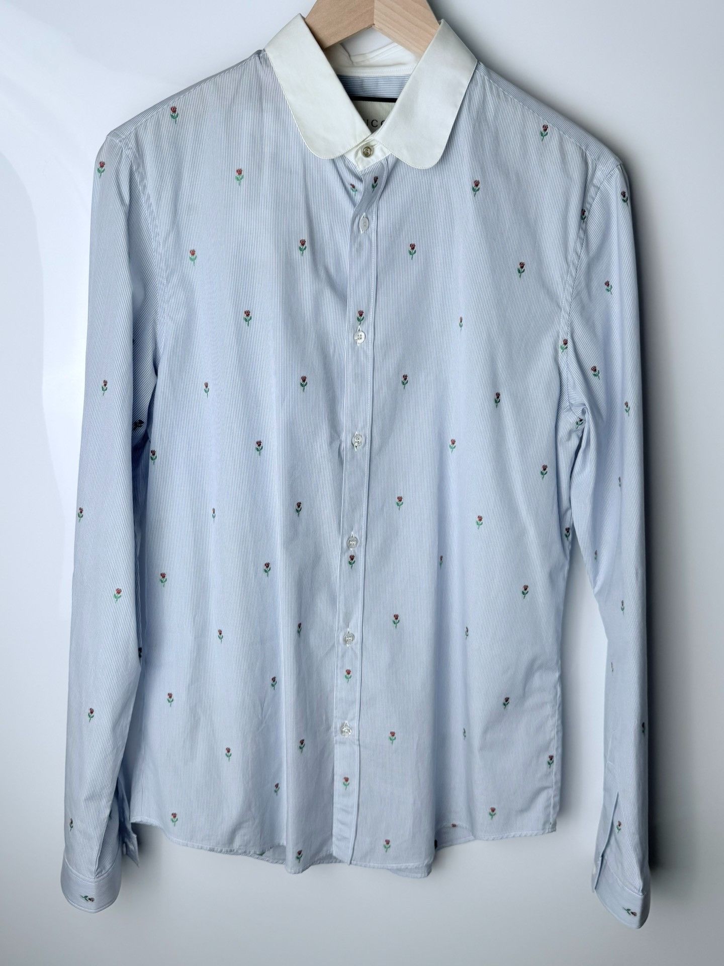 Gucci Gucci Floral Printed Blue Button Up it_38 Women Size XS / US 0-2 / IT 36-38 - 2 Thumbnail