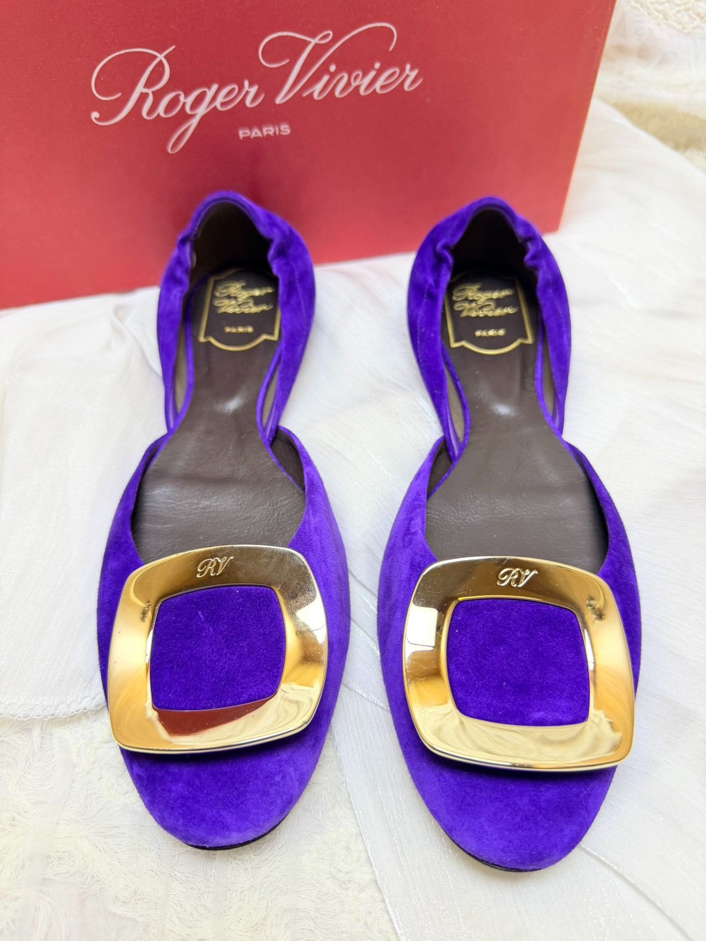 Roger Vivier Roger Vivier Retro Purple Lowtop Sneakers us_7-5 Women Size US 7.5 / IT 37.5 - 3 Thumbnail