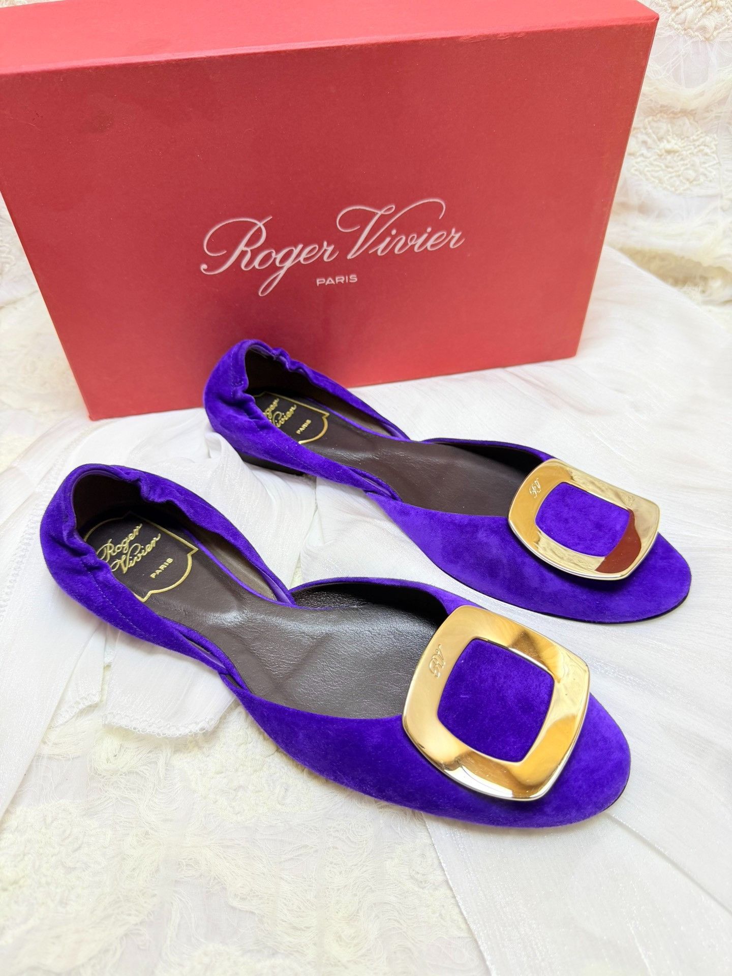 Roger Vivier Roger Vivier Retro Purple Lowtop Sneakers us_7-5 Women Size US 7.5 / IT 37.5 - 2 Thumbnail