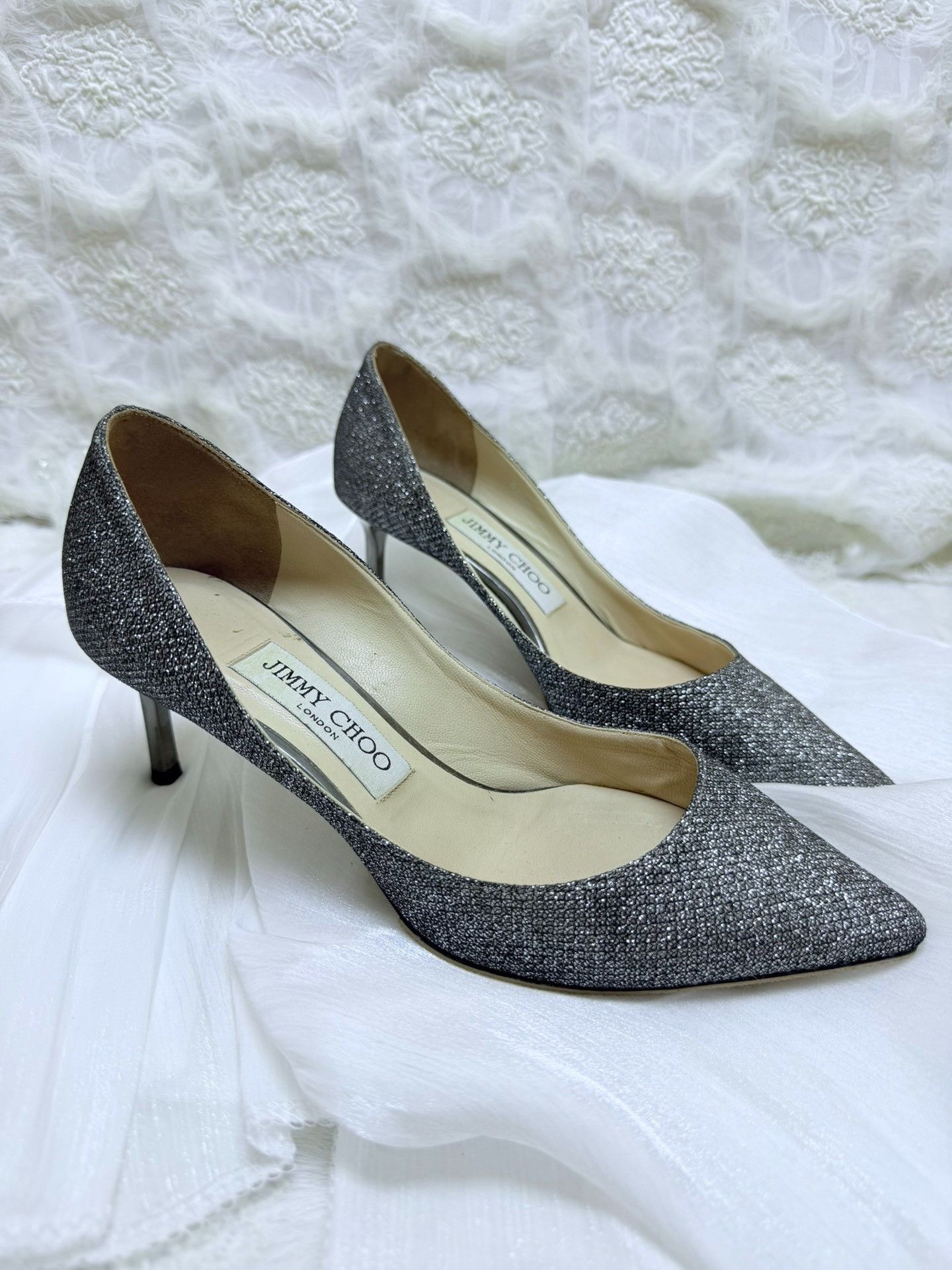 Jimmy Choo Jimmy Choo Silver Lowtop Sneakers us_6 Women Size US 6 / IT 36 - 2 Thumbnail