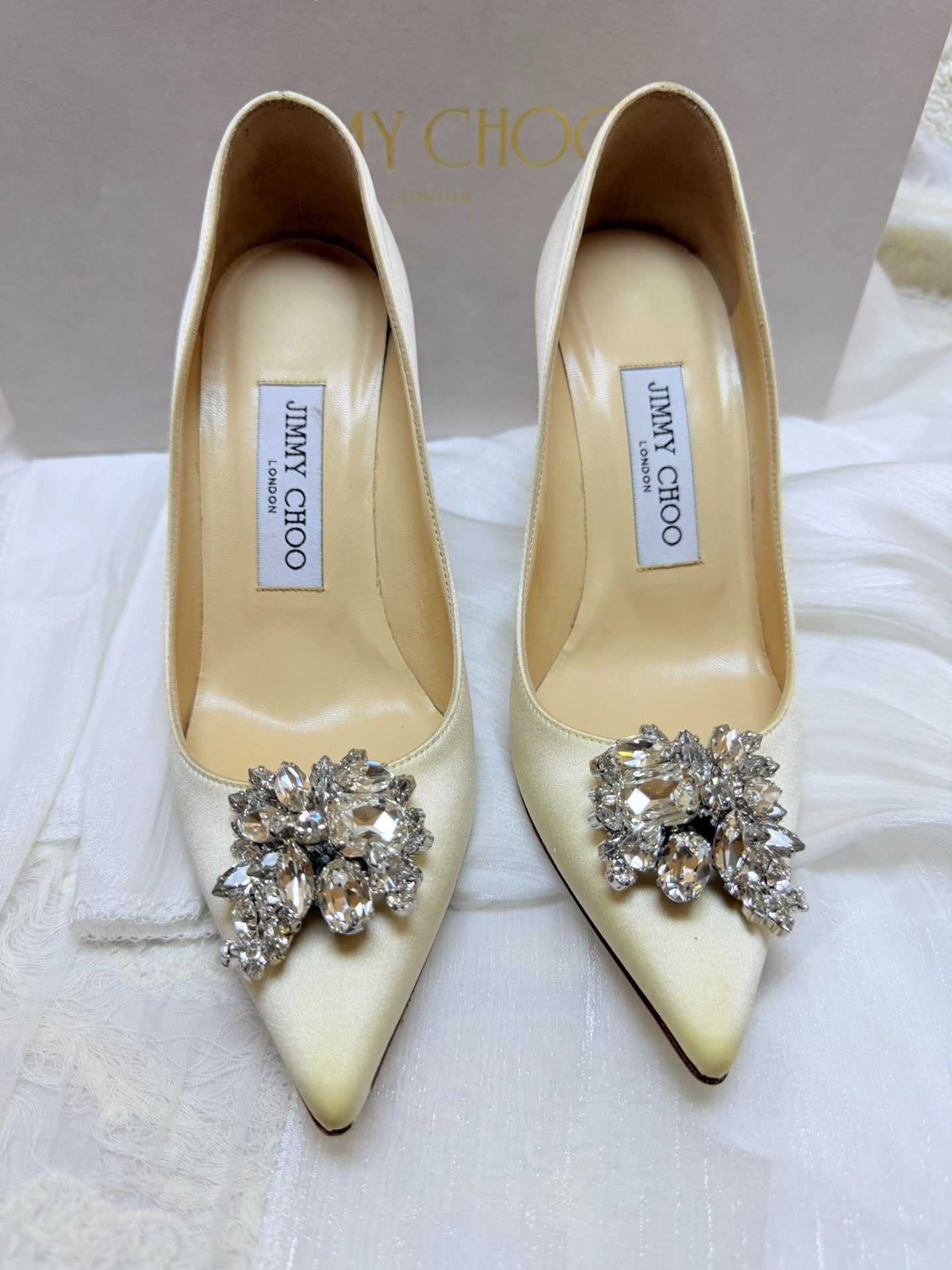 Jimmy Choo Jimmy Choo White Lowtop Sneakers it_34-5 Women Size US 4.5 / IT 34.5 - 3 Thumbnail