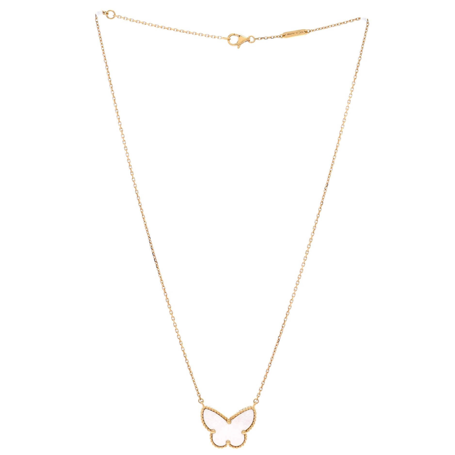 Van Cleef & Arpels Lucky Alhambra Butterfly Pendant Necklace Size ONE SIZE - 3 Thumbnail