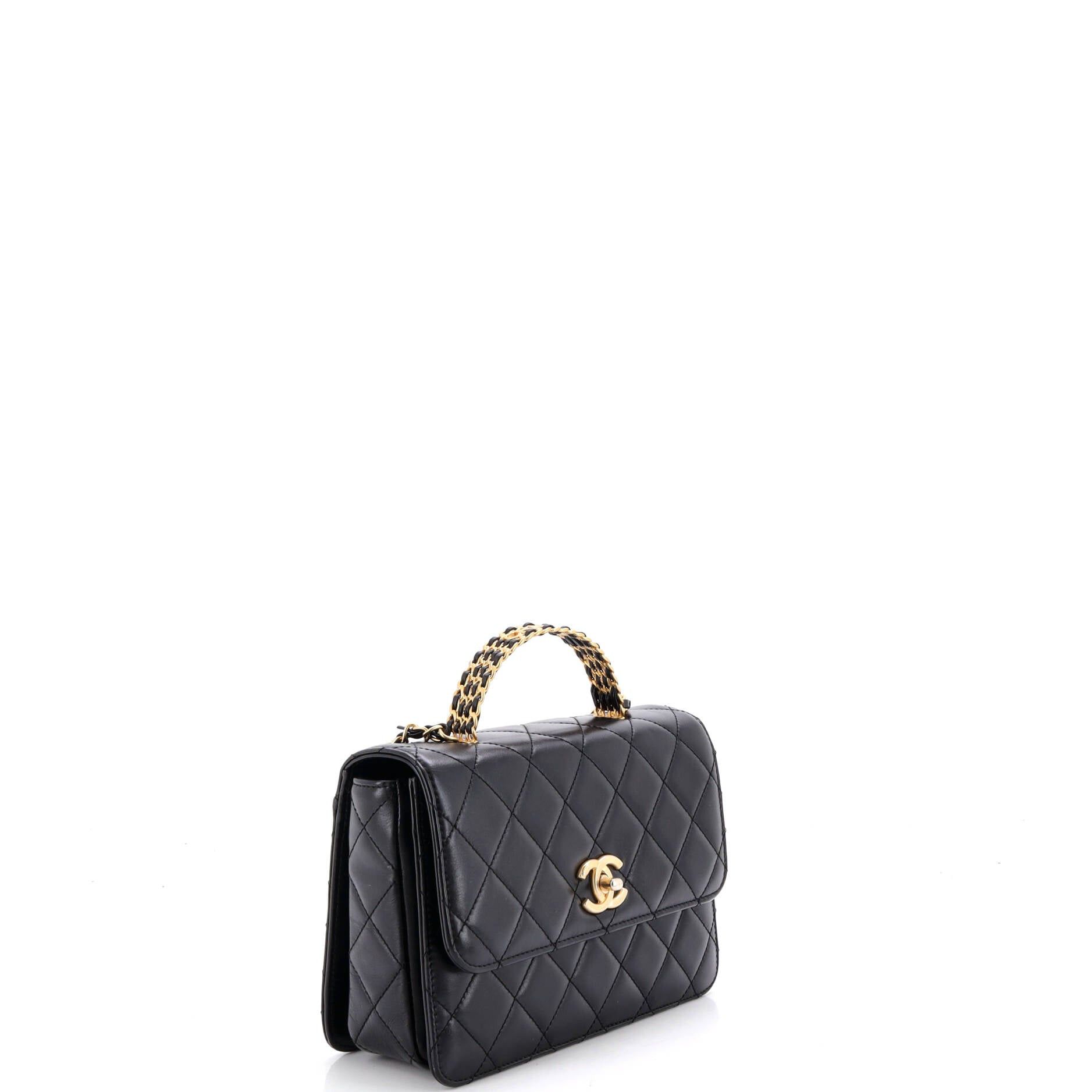 Chanel Logo Links Top Handle Flap Bag Size ONE SIZE - 2 Thumbnail