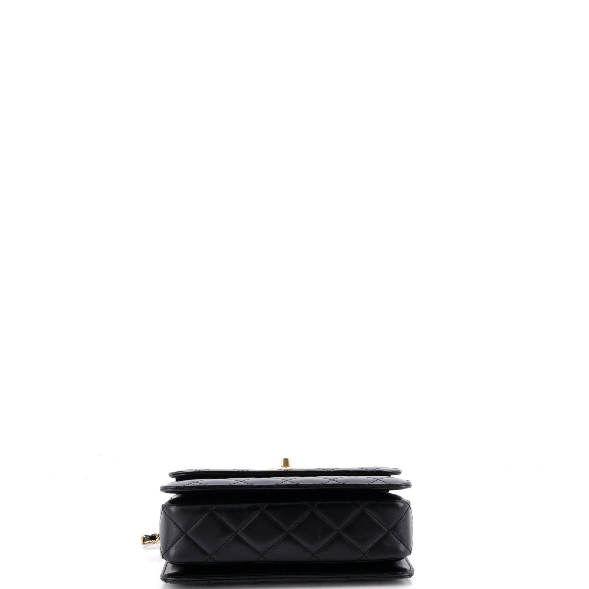 Chanel Logo Links Top Handle Flap Bag Size ONE SIZE - 4 Thumbnail