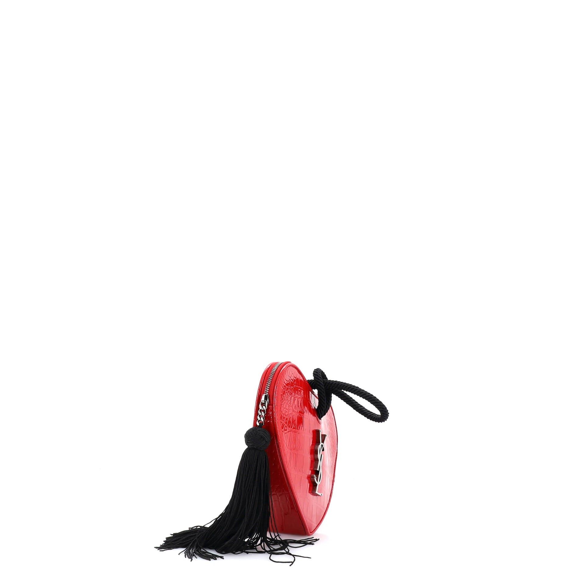 Saint Laurent Paris Heart Tassel Clutch Size ONE SIZE - 2 Thumbnail