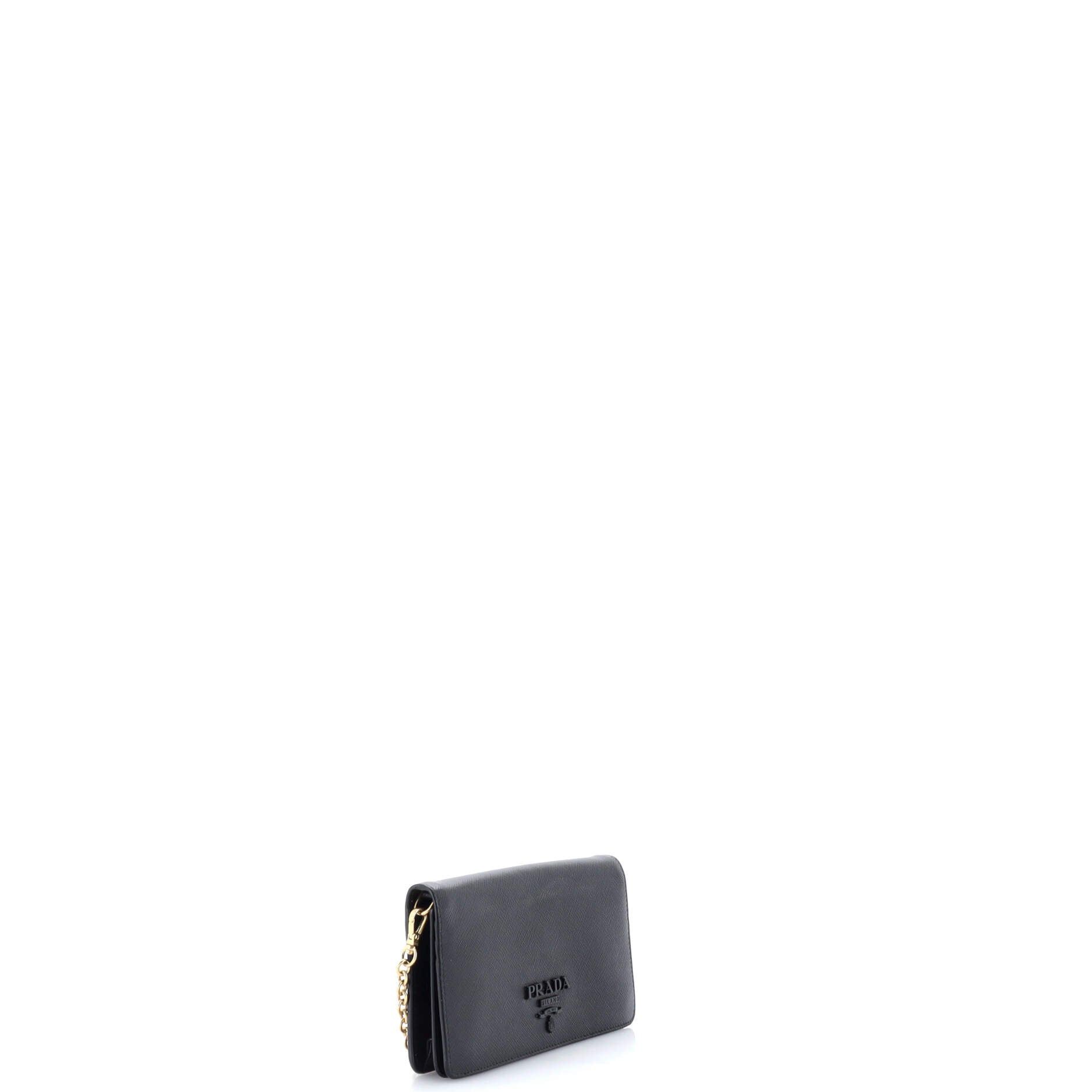 Prada Monochrome Wristlet Wallet on Chain Size ONE SIZE - 2 Thumbnail