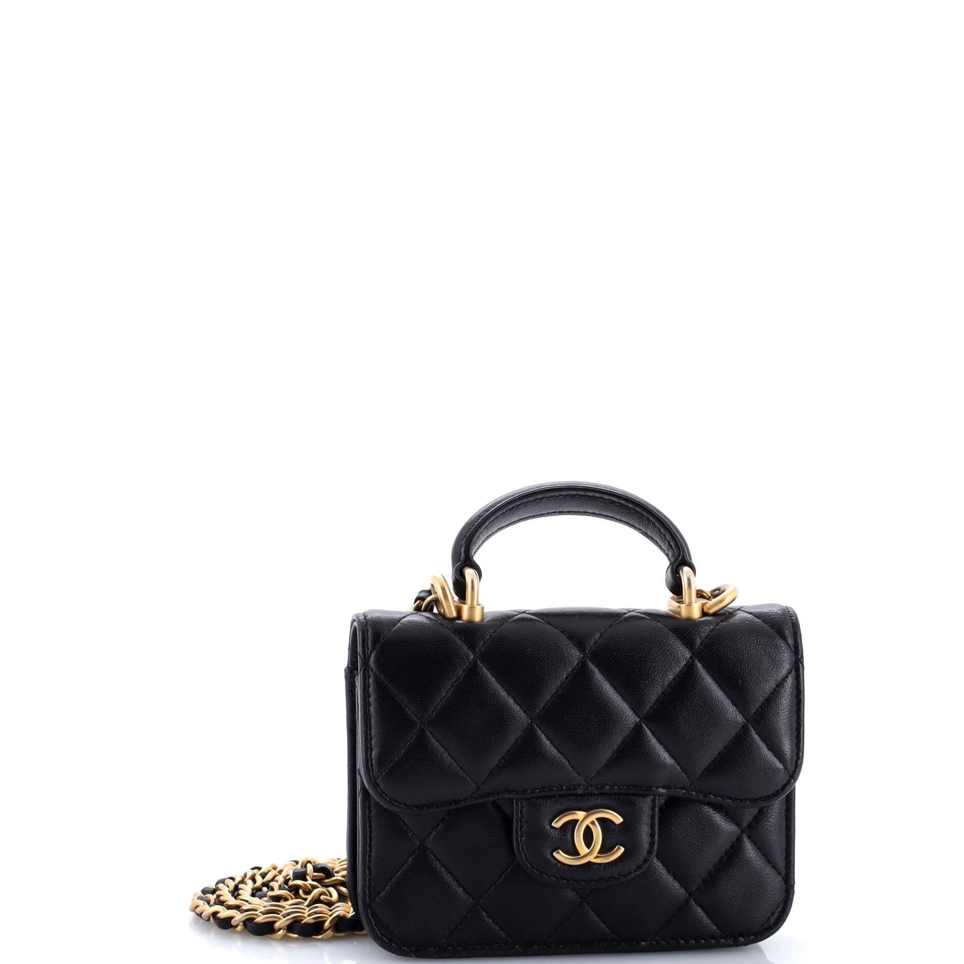 Chanel Top Handle Flap Coin Purse with Chain Size ONE SIZE - 2 Thumbnail
