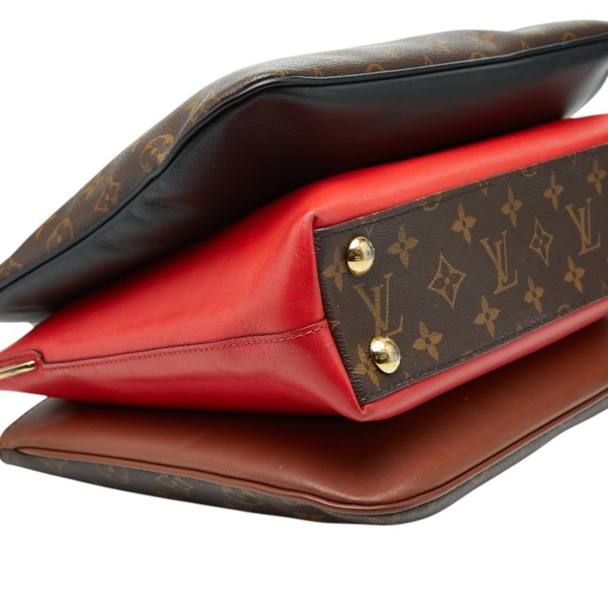 Louis Vuitton Louis Vuitton Monogram Millefeuille Handbag Shoulder Bag 2WAY M44254 Brown Leather Women's LOUIS VUITTON Size ONE SIZE - 5 Thumbnail