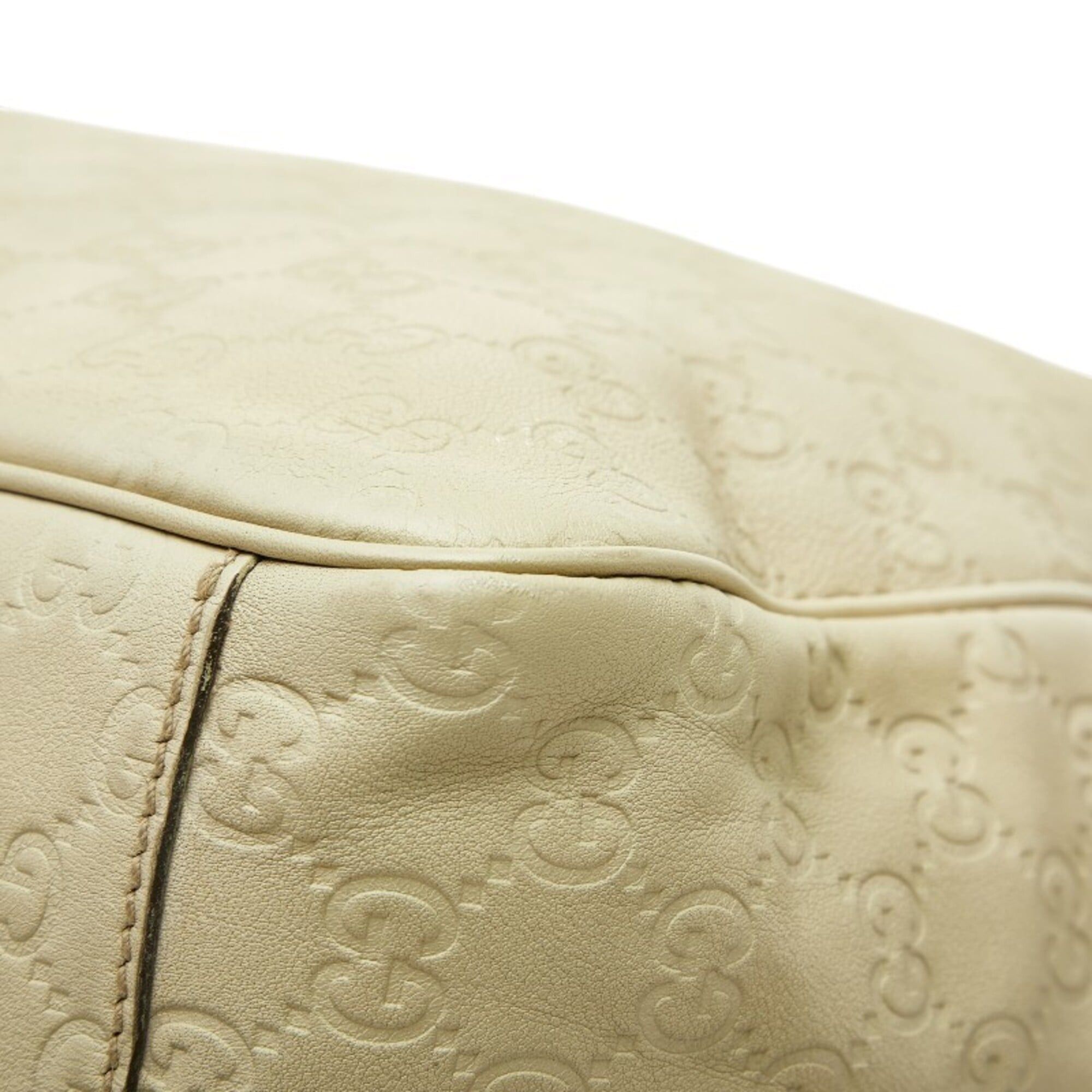 Gucci Gucci Guccissima Tote Bag Handbag 153033 Beige Canvas Leather Women's GUCCI Size ONE SIZE - 4 Thumbnail