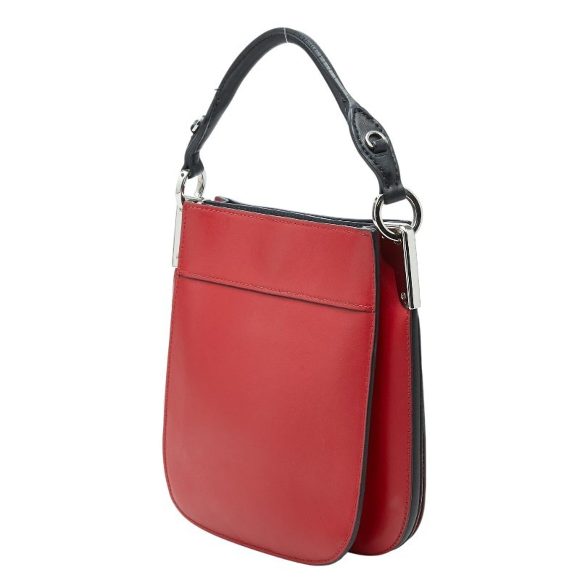 Prada Prada Maggit Handbag Shoulder Bag 2WAY 1BC082 Red Leather Women's PRADA Size ONE SIZE - 2 Thumbnail