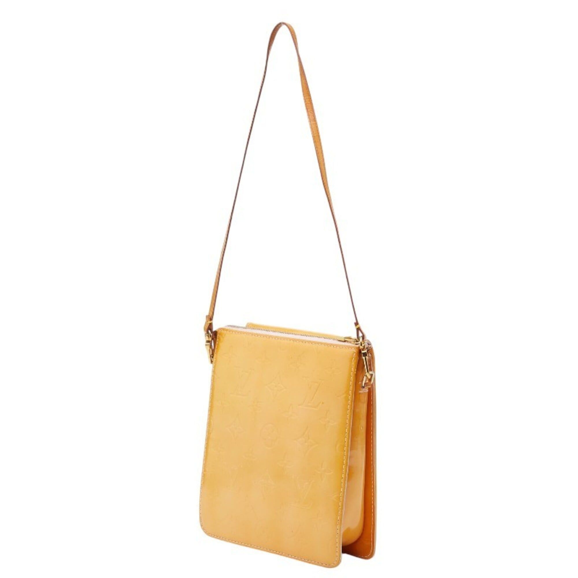 Louis Vuitton Louis Vuitton Vernis Mott Shoulder Bag Handbag M91157 Yellow Enamel Women's LOUIS VUITTON Size ONE SIZE - 2 Thumbnail