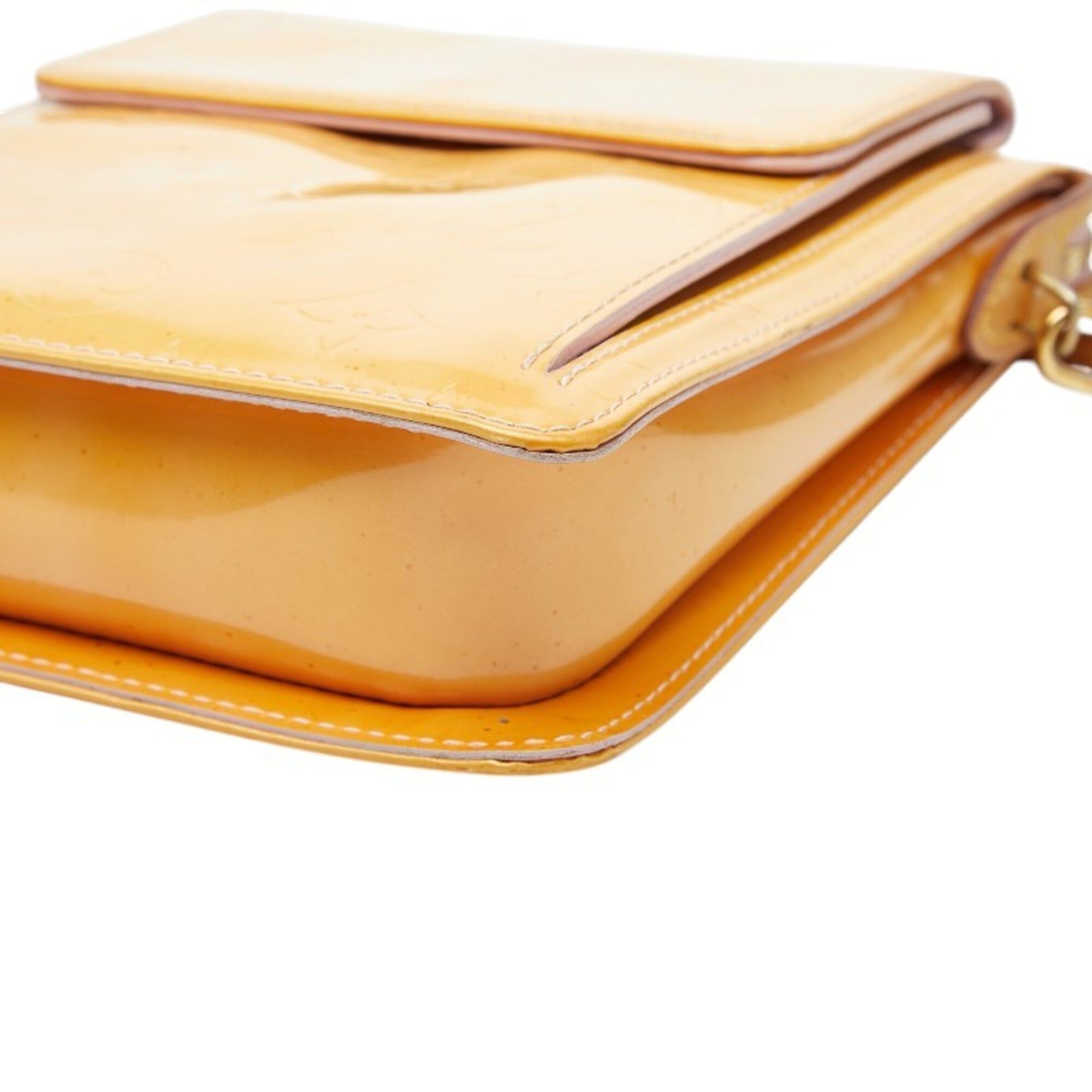 Louis Vuitton Louis Vuitton Vernis Mott Shoulder Bag Handbag M91157 Yellow Enamel Women's LOUIS VUITTON Size ONE SIZE - 4 Thumbnail