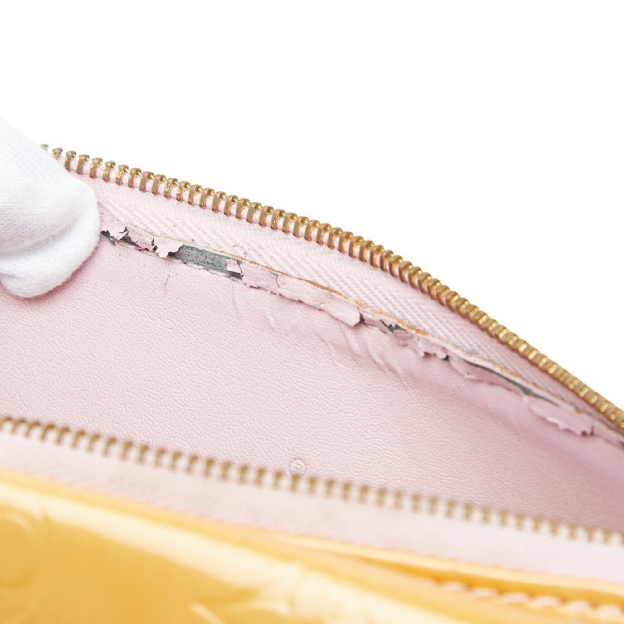 Louis Vuitton Louis Vuitton Vernis Mott Shoulder Bag Handbag M91157 Yellow Enamel Women's LOUIS VUITTON Size ONE SIZE - 8 Thumbnail
