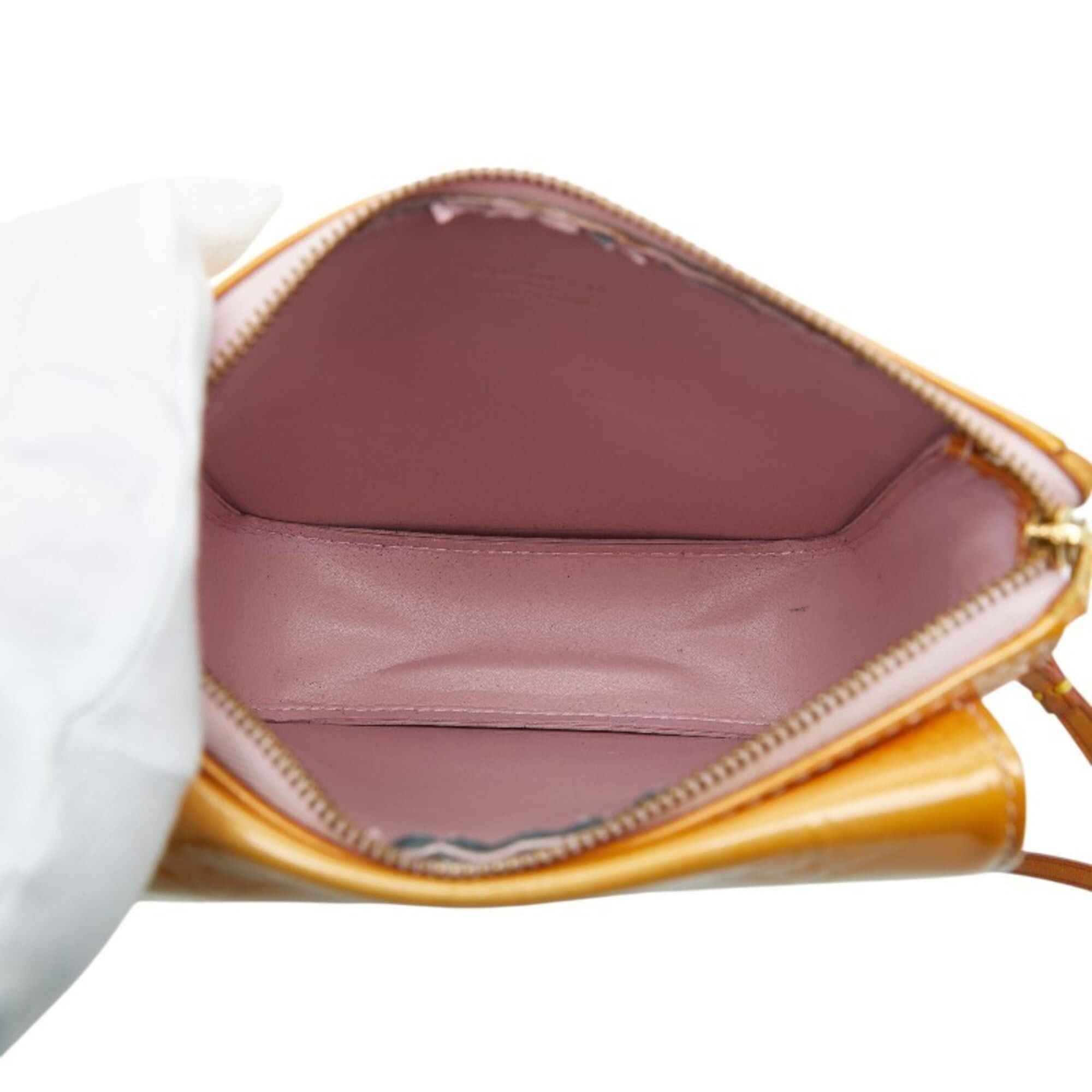 Louis Vuitton Louis Vuitton Vernis Mott Shoulder Bag Handbag M91157 Yellow Enamel Women's LOUIS VUITTON Size ONE SIZE - 6 Thumbnail
