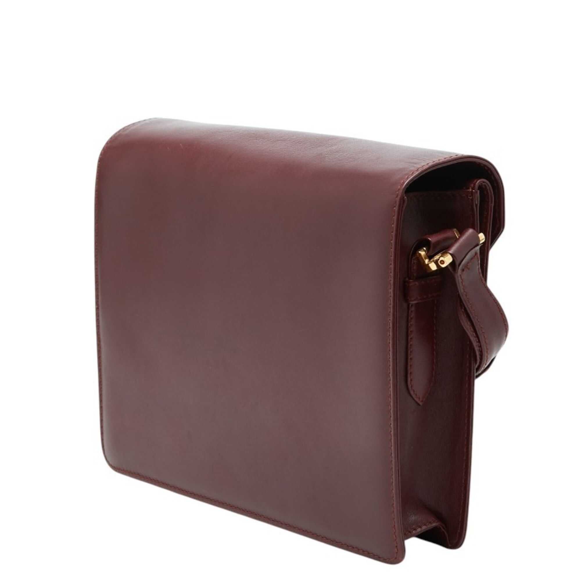Cartier Cartier Must Line Shoulder Bag, Bordeaux/Wine Red Leather, Women's. Size ONE SIZE - 2 Thumbnail